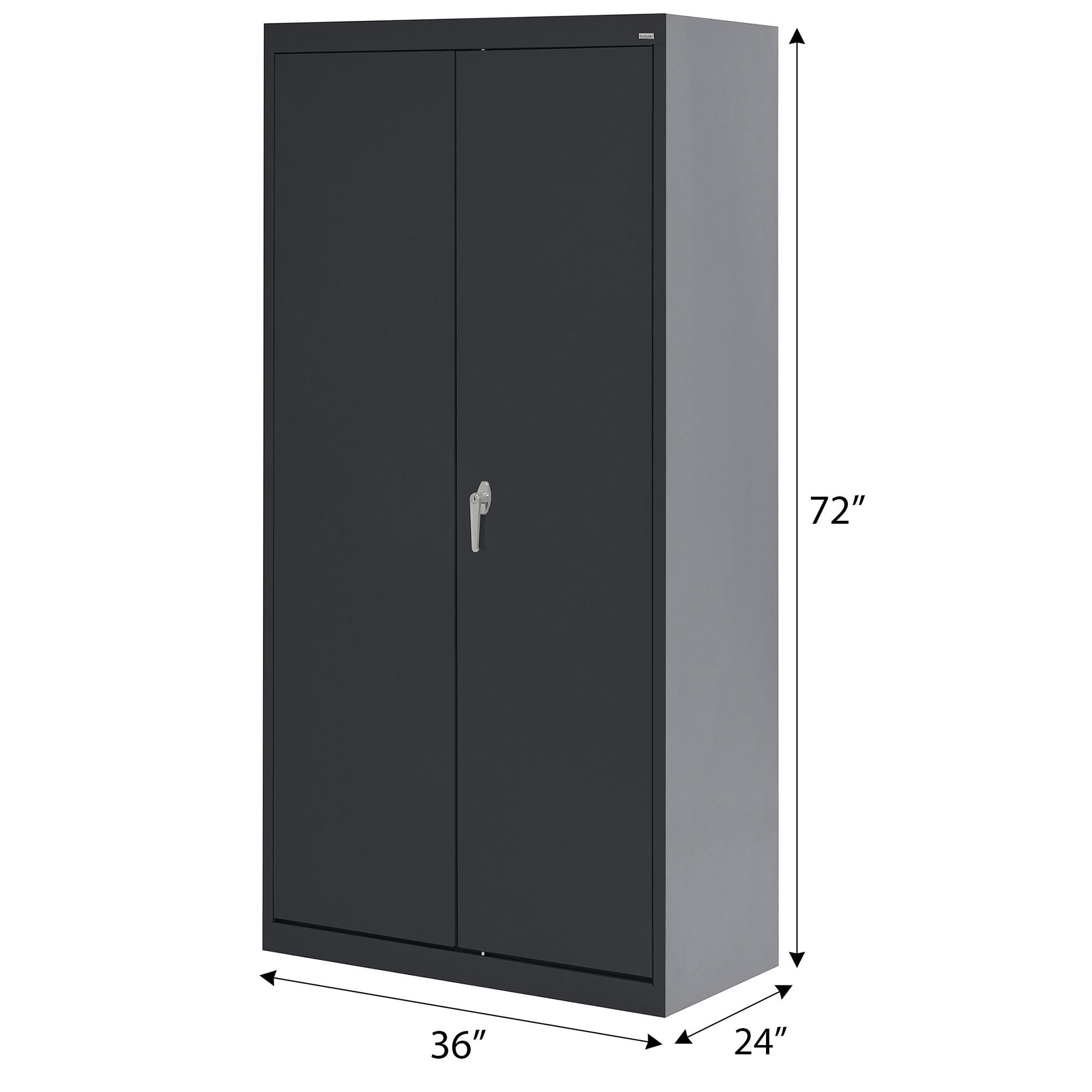 Classic Sandusky Lee 36" W x 24" D x 72" H Steel Wardrobe Cabinet with Adjustable Shelf by Sandusky