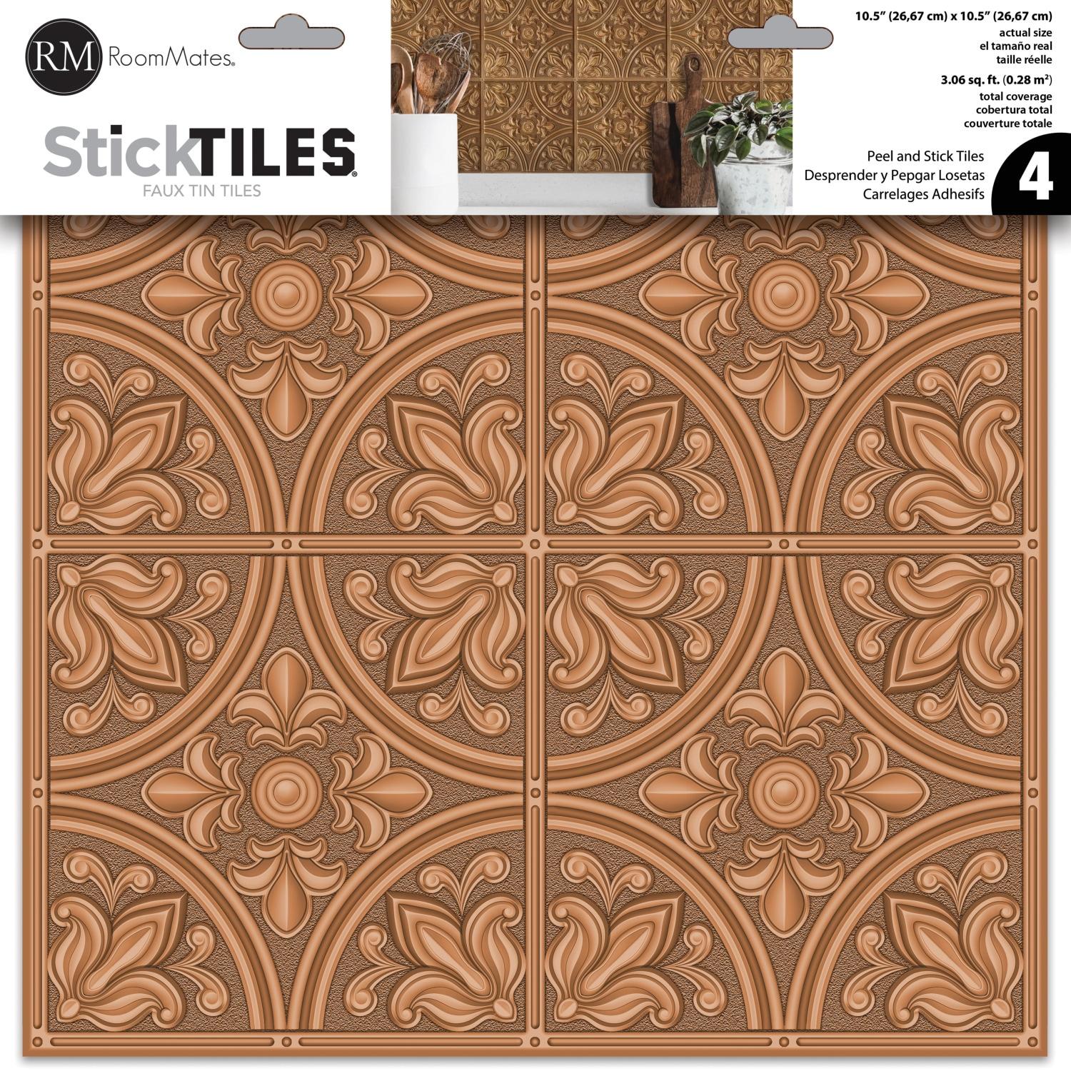10.5'' W x 10.5'' L Peel and Stick Field Tile