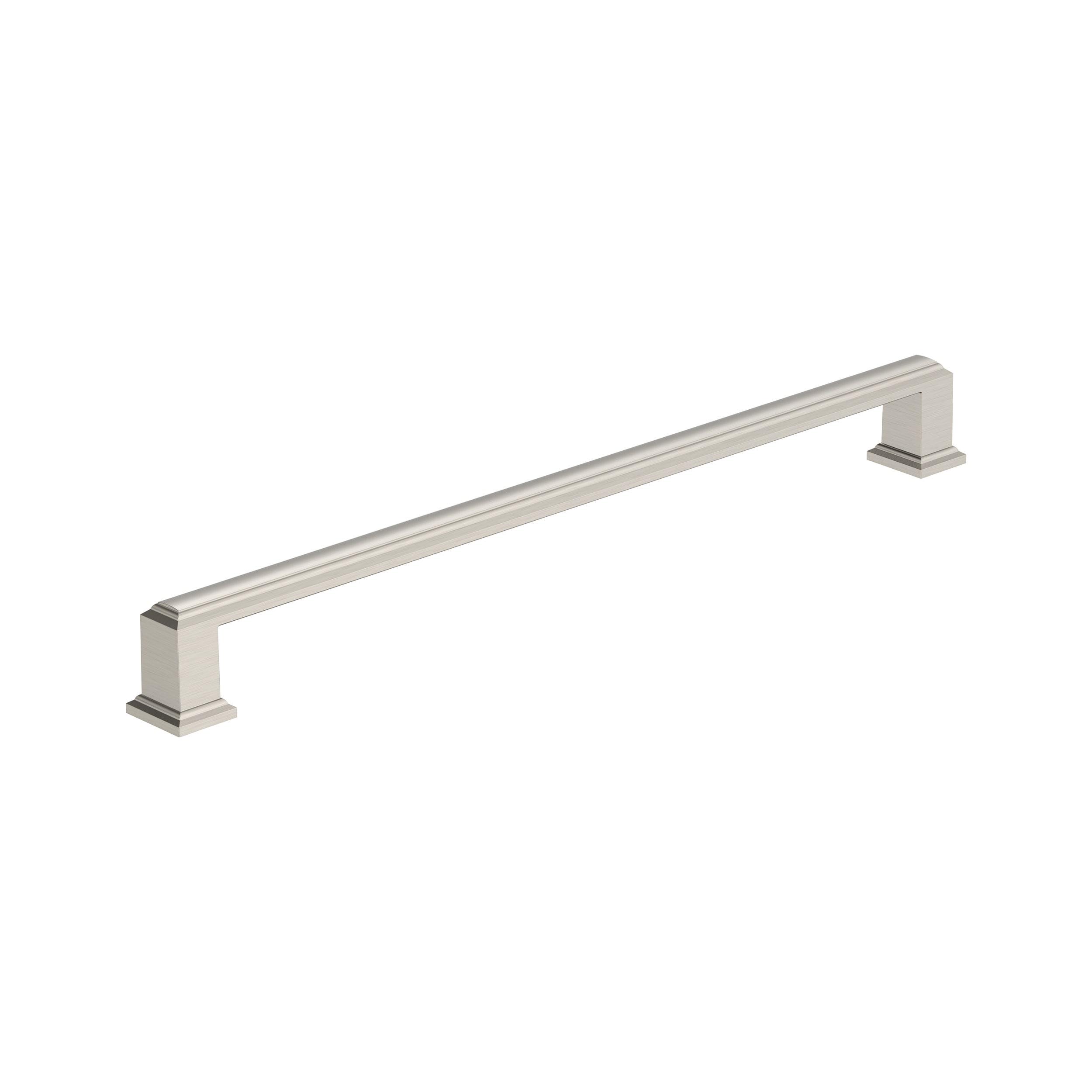 Amerock Appoint 10-1/16 inch (256mm) Center-to-Center Satin Nickel Cabinet Pull