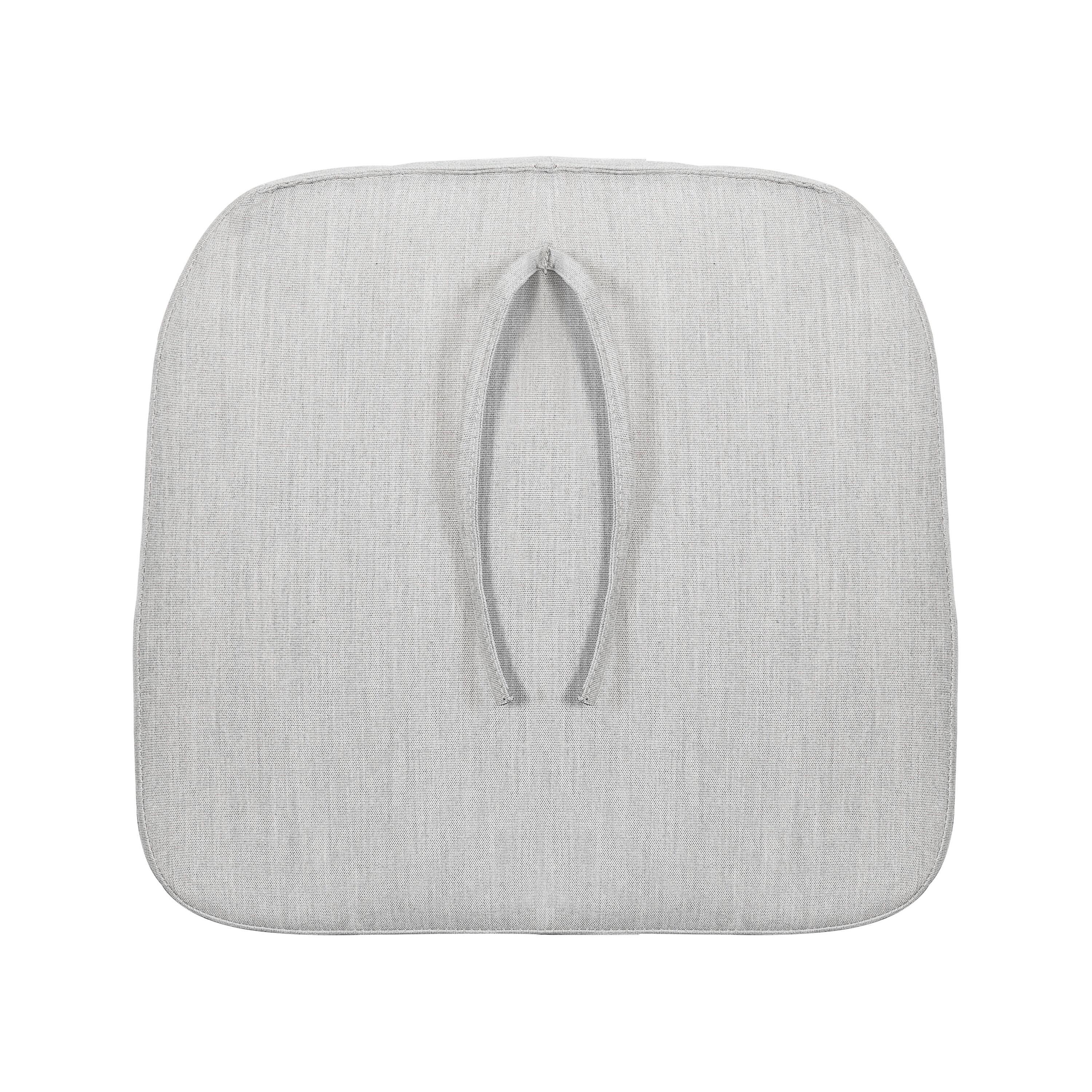 15 in. x 16 in. Outdoor Patio Chair Seat Cushion in Gray (2-Pack)