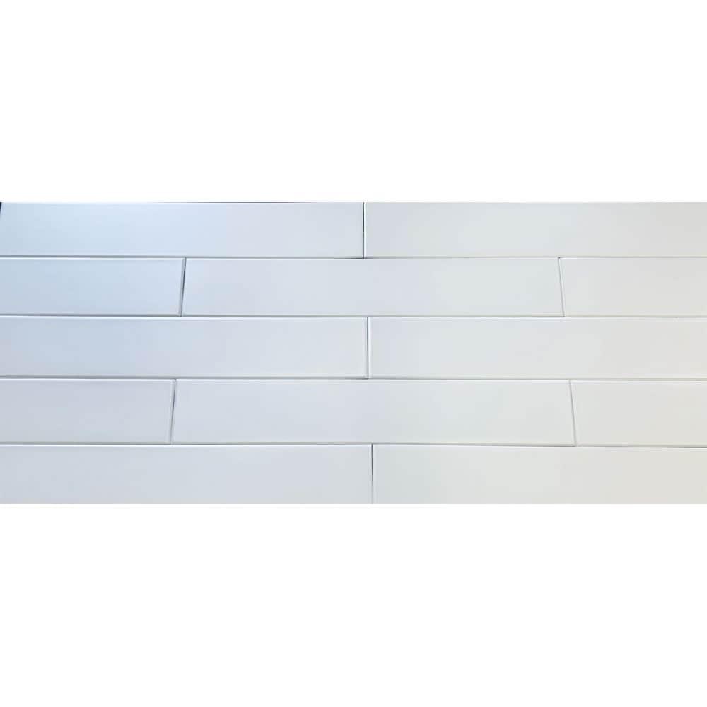 WP08 - Foam Wood Ceiling Planks 39 in x 6 in Plain White (19.5 Sq.ft / Pack) - 12 Pieces