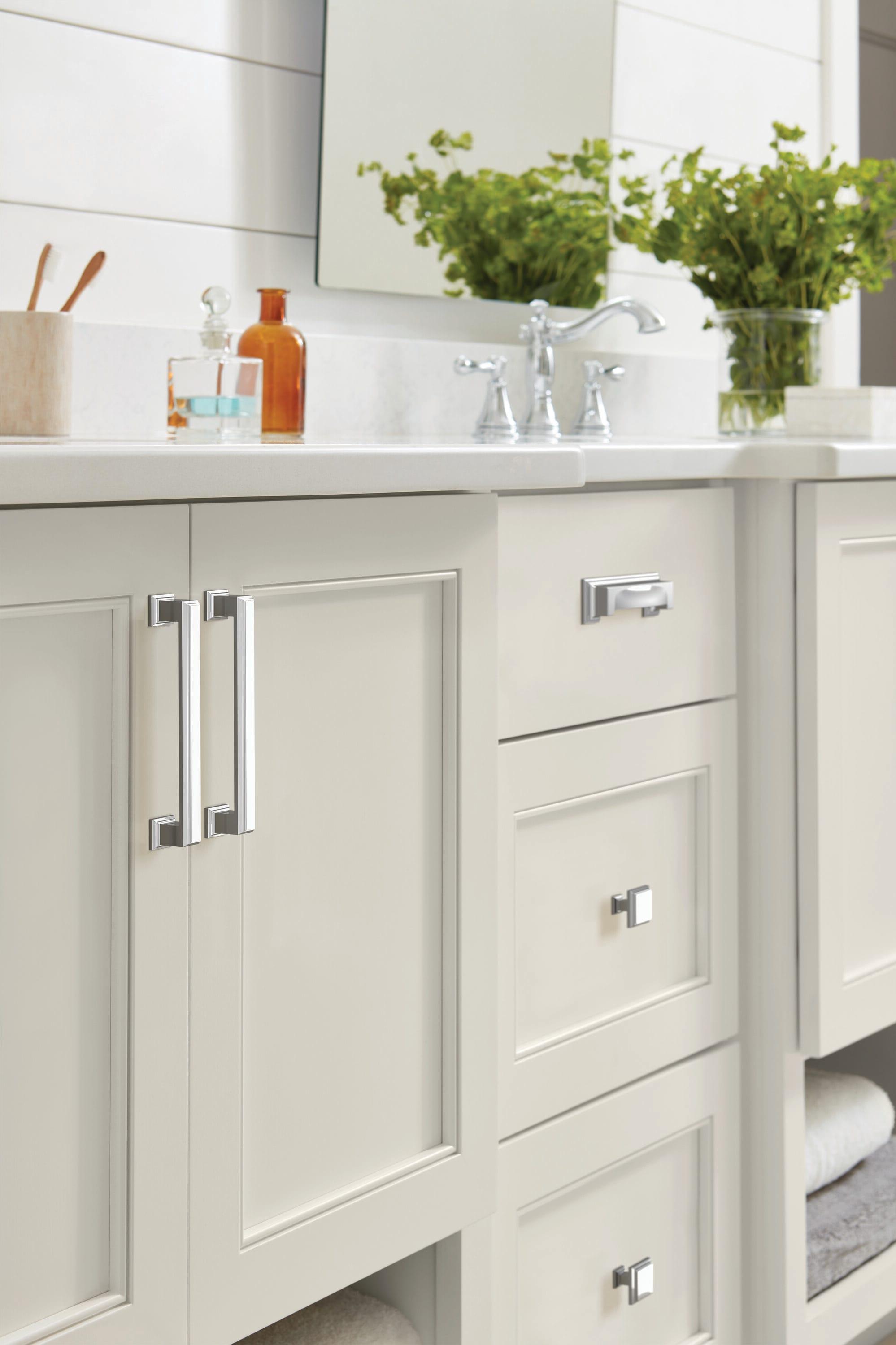 Amerock Appoint 5-1/16 inch (128mm) Center-to-Center Polished Chrome Cabinet Pull