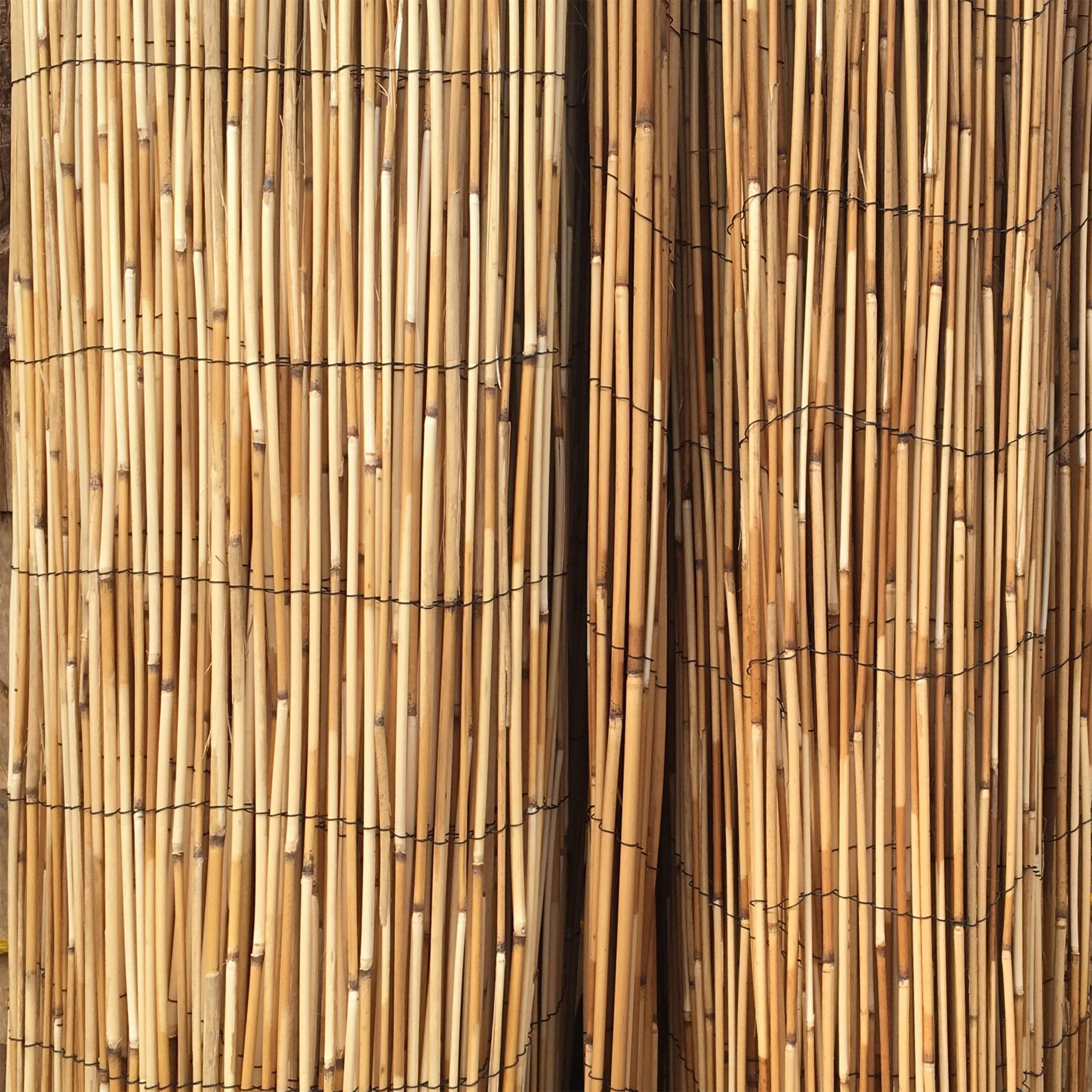 Backyard X-Scapes Natural Willow Rolled Panel Fence Decorative Fencing Natural 6' H x 16' L