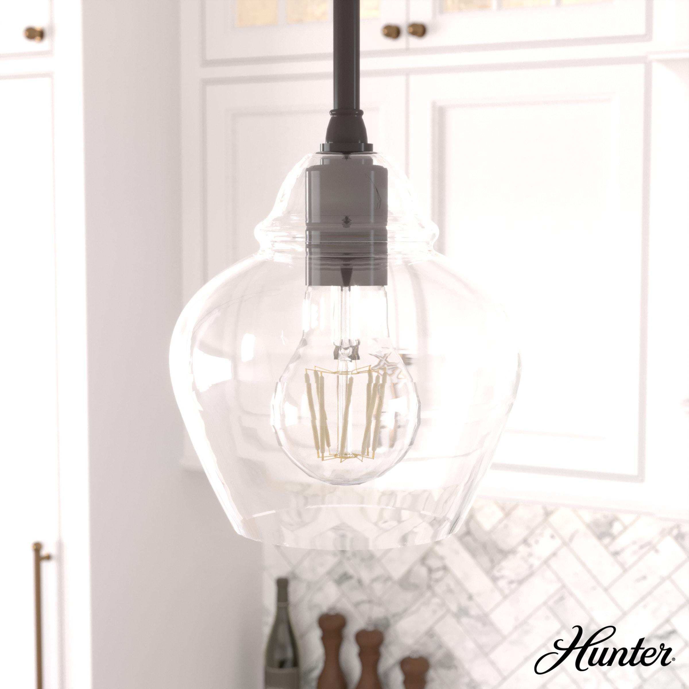 Dunshire 1 Light Noble Bronze Pendant with Glass