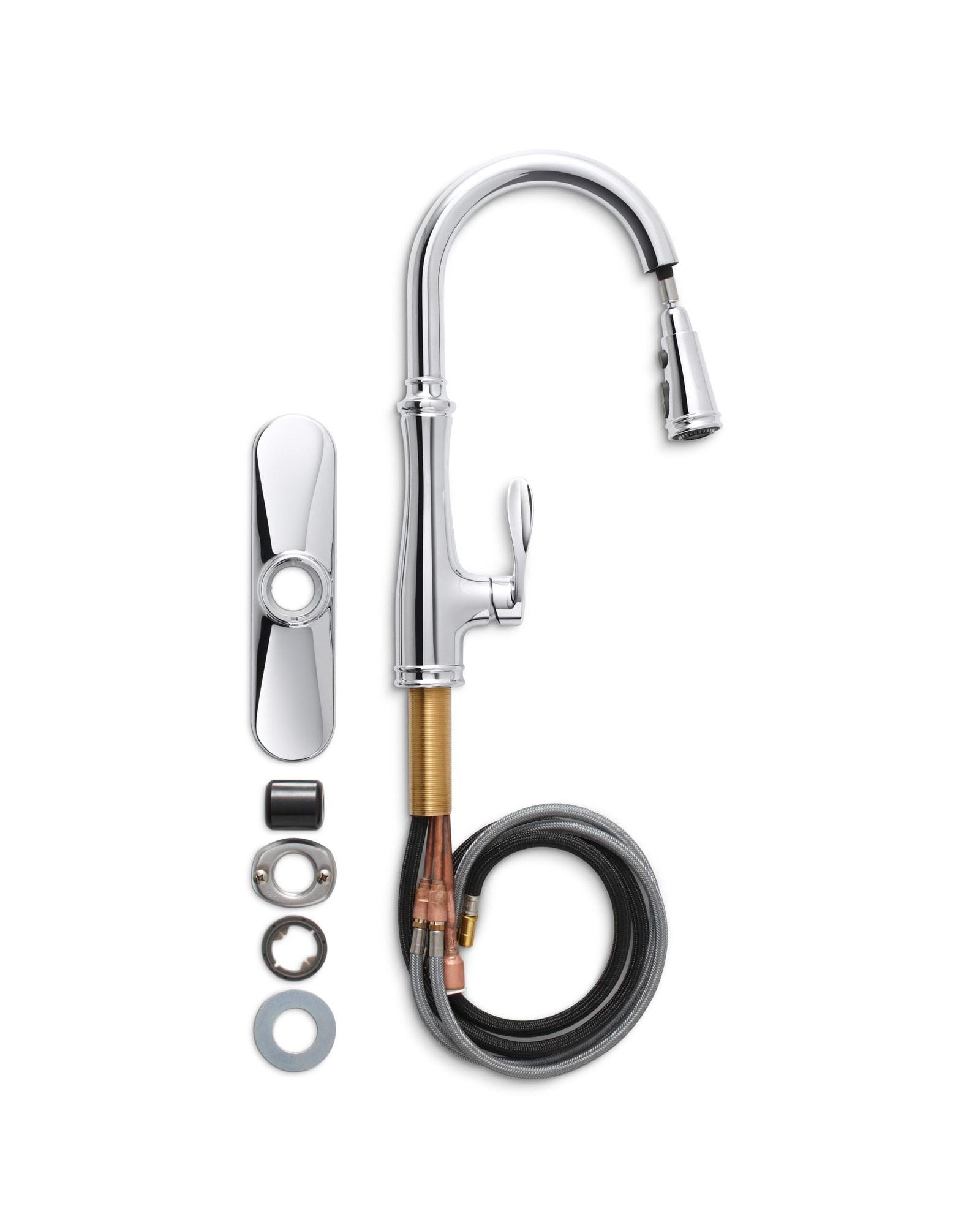 Bellera™ Pull Down Single Handle Kitchen Faucet with Handle and Supply Lines