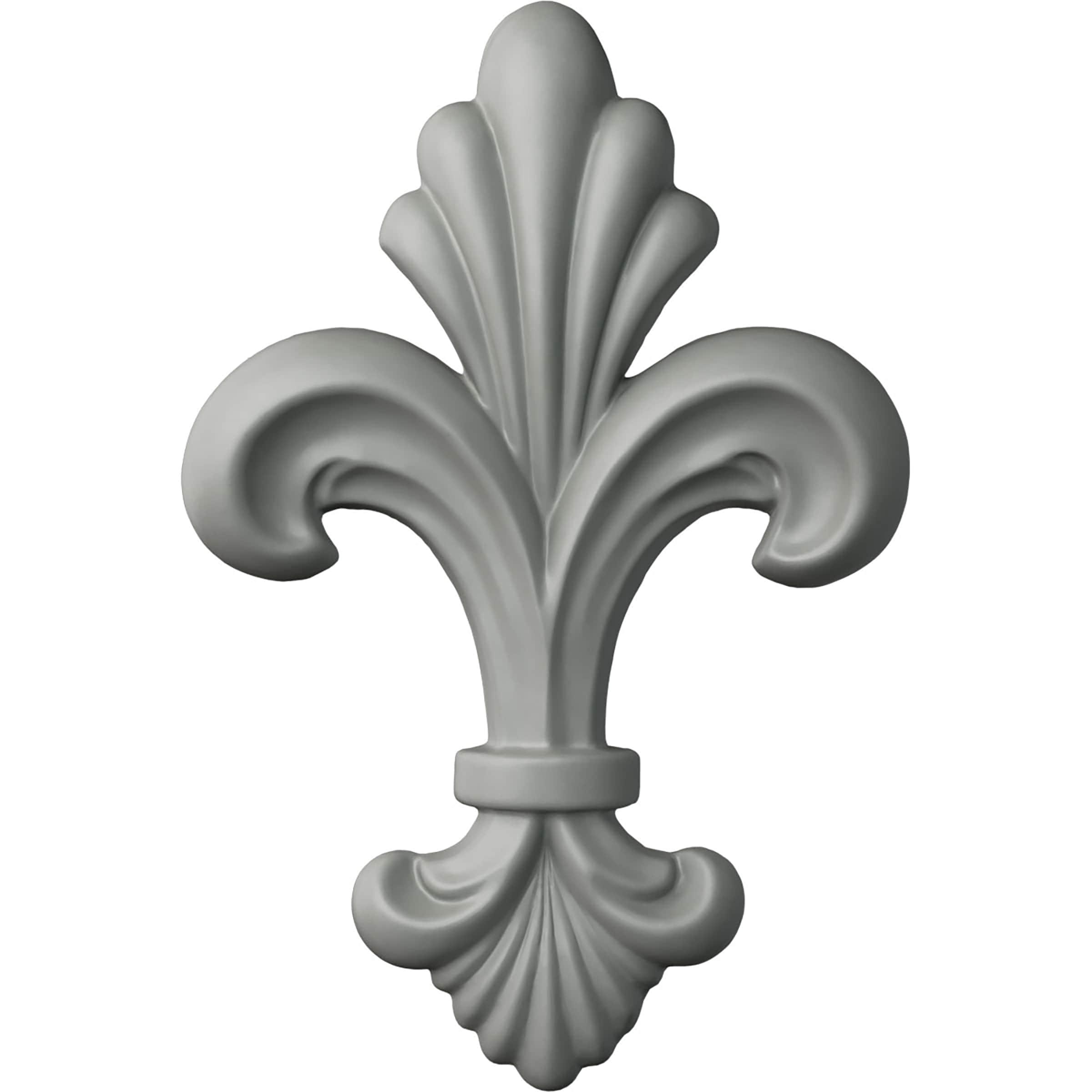 Ekena Millwork 4"W x 6"H x 5/8"P Fleur-de-lis Large Onlay