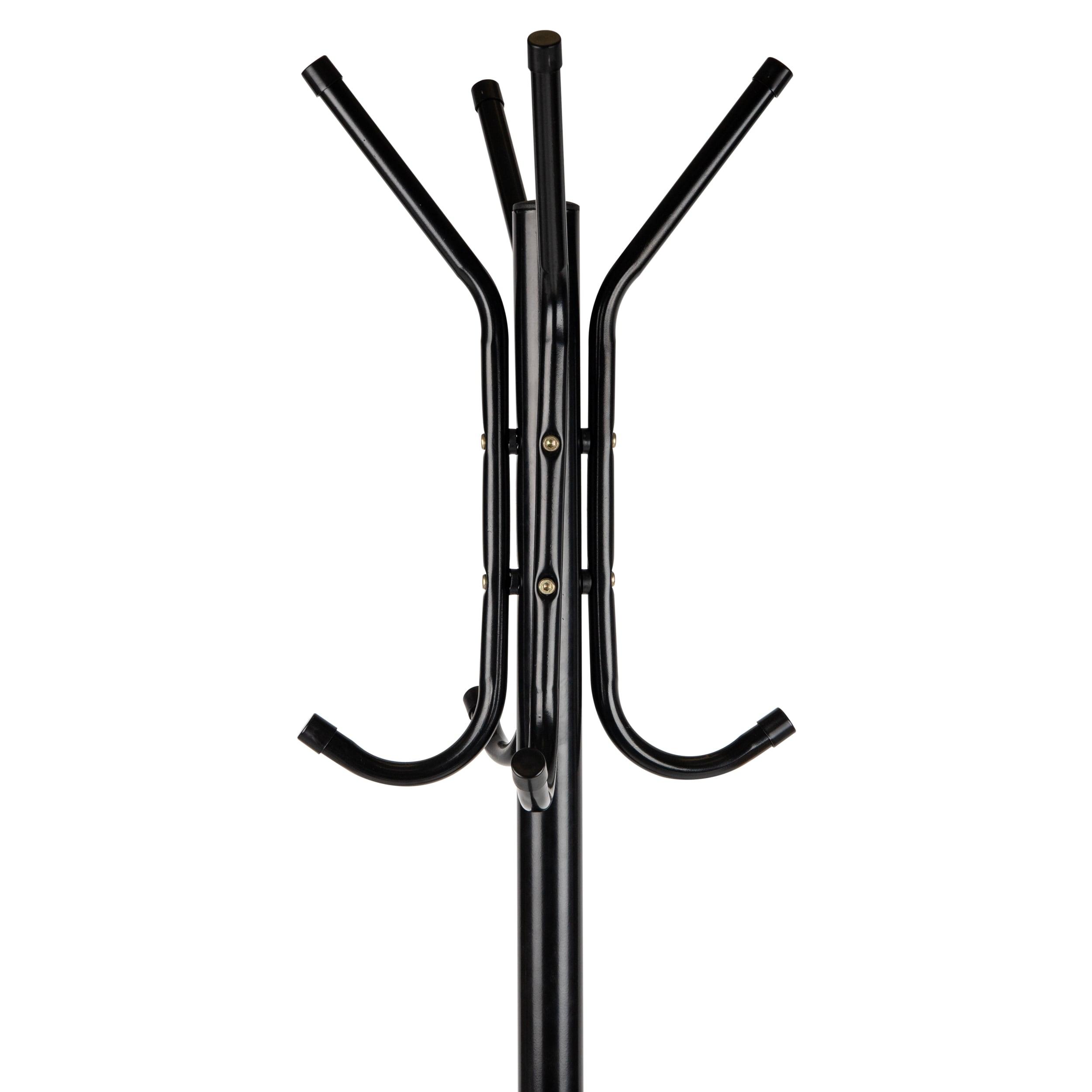 Mind Reader 3-Tier Standing Coat Rack, 11 Hooks, Black