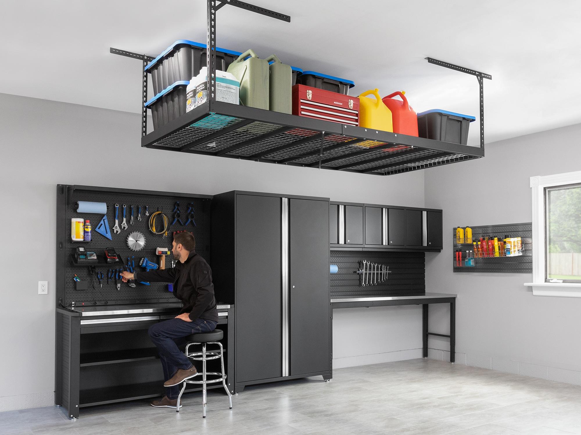 NewAge Products VersaRac Pro 4 ft. x 8 ft. Adjustable Overhead Storage Rack