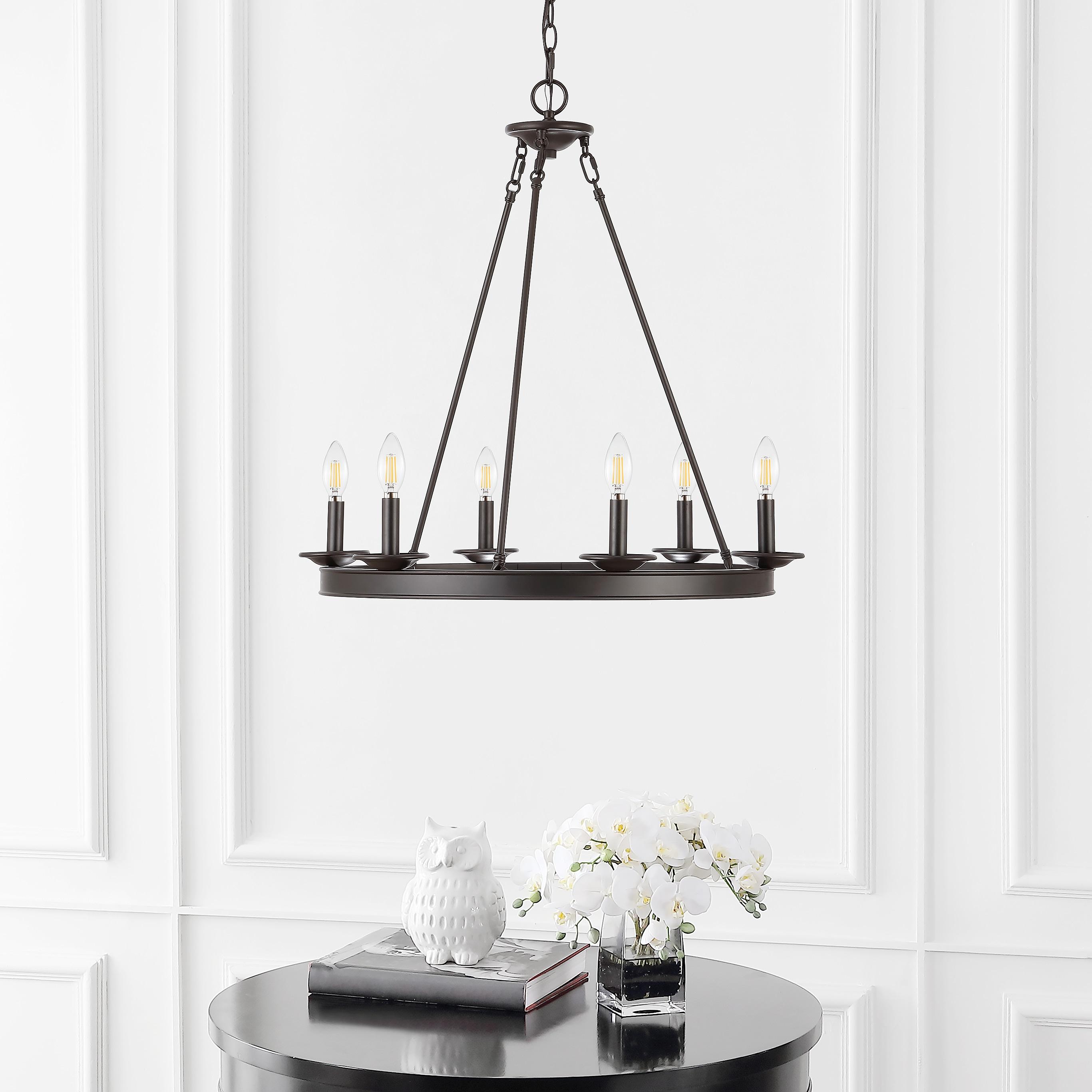 Joris 6 Light 26.25" Chandelier - CHA4015 - Oil Rub Bronze - Safavieh