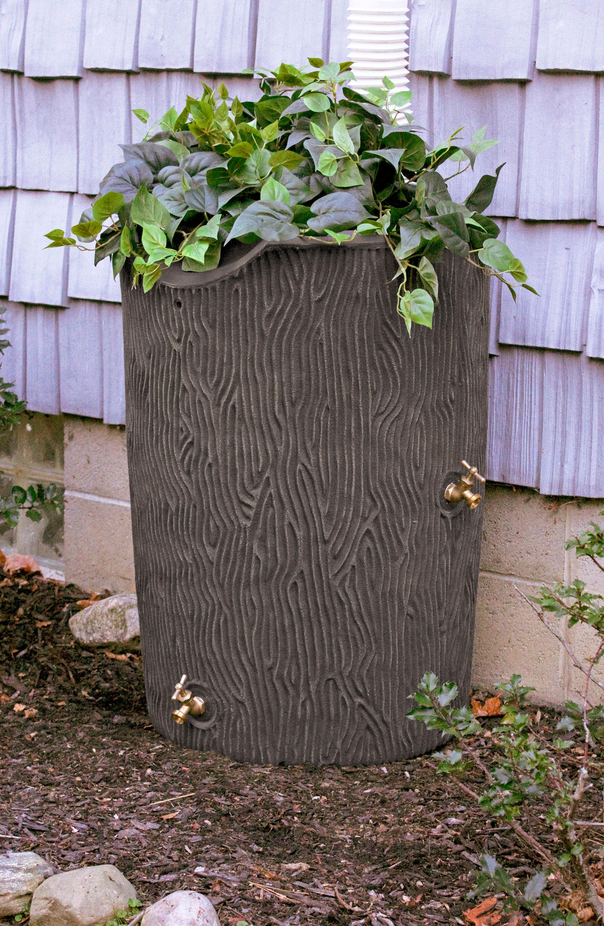 Good Ideas Good Ideas 50 Gallons Plastic Drainable Dual Overflow Planter Rain Barrel