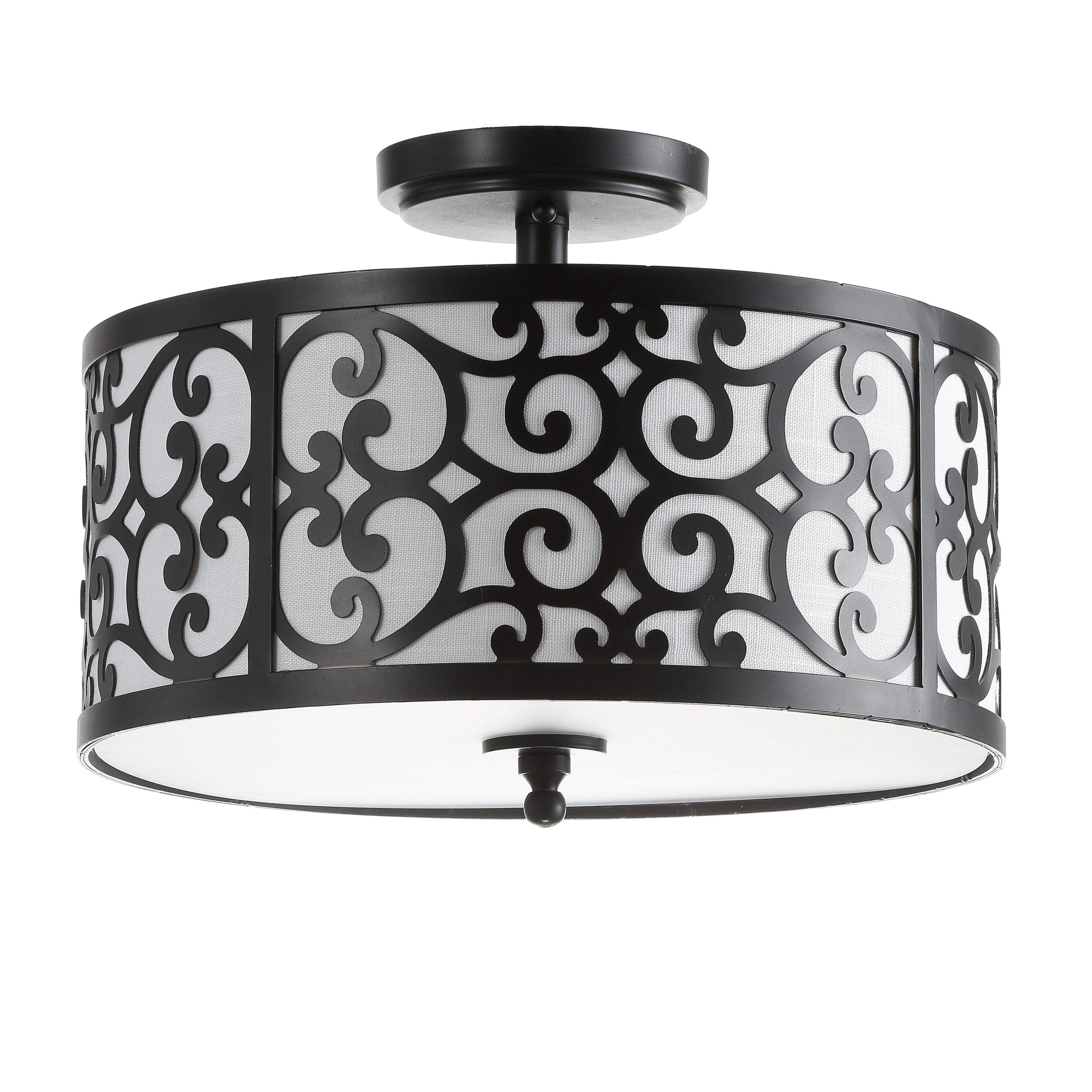 Katherine 15" Metal LED Semi-Flush Mount, Oil Rubbed Bronze