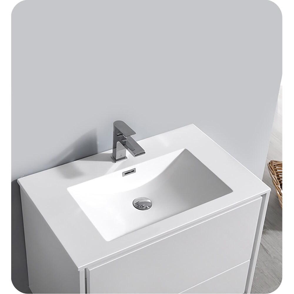 Catania 30" Wall Mount Single Modern Bathroom Cabinet - Cabinet Only (Top and Sink Not Included)