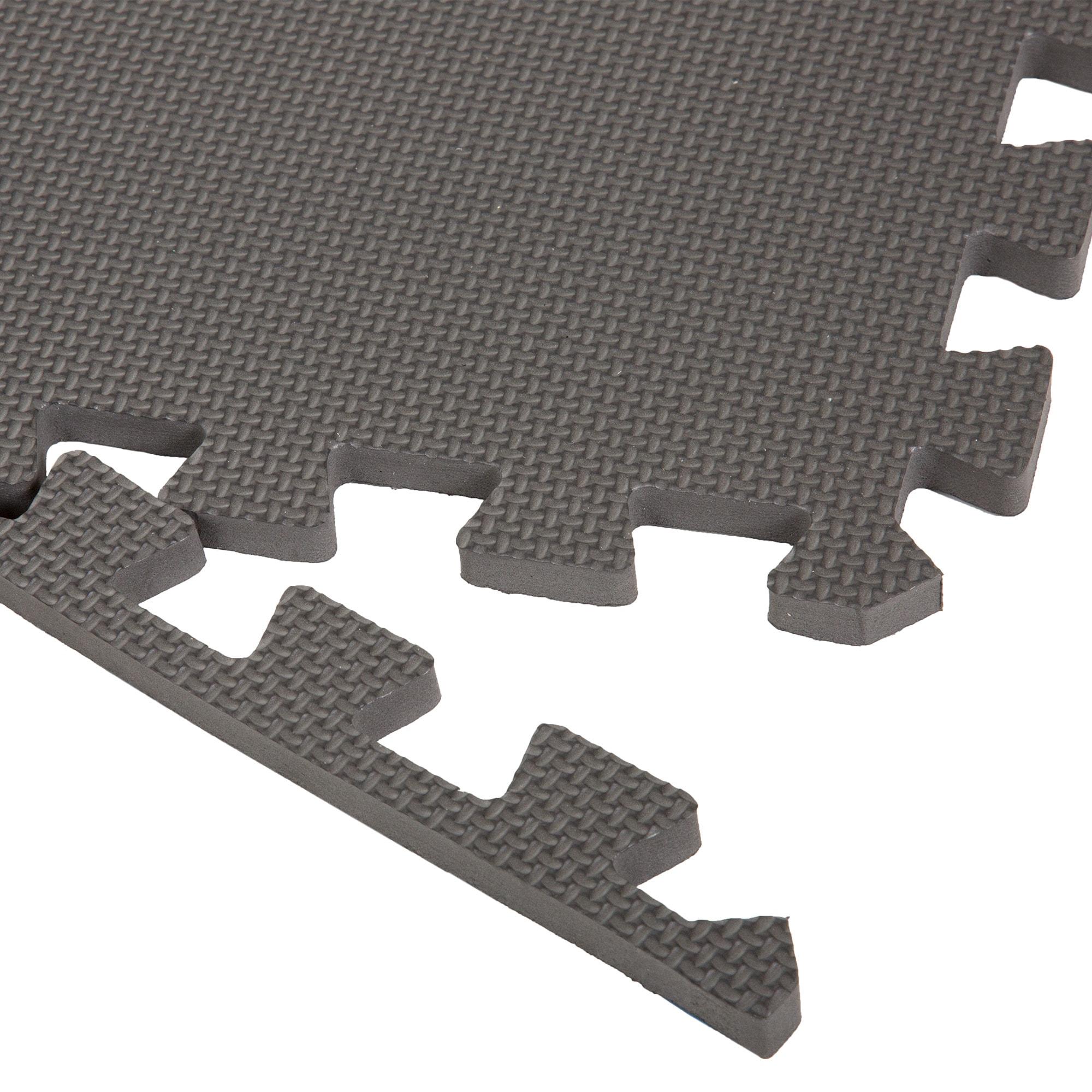 Fleming Supply Interlocking Foam Floor Mat Tiles for Classrooms, Exercise Rooms, and More - 24" x 24", Gray, 6 Count