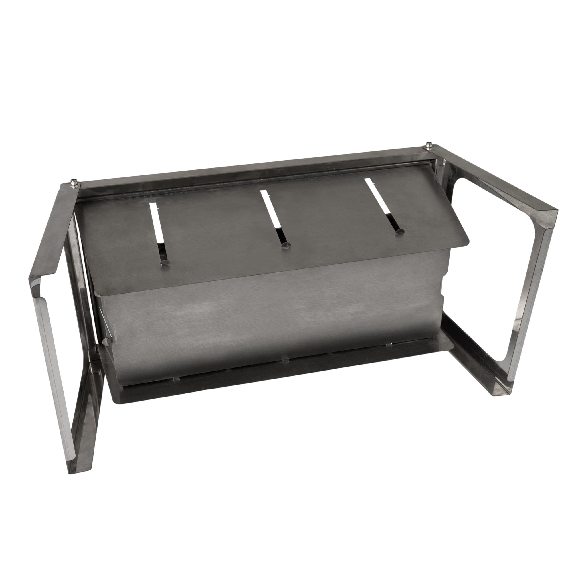 Fire Sense Foldaway Charcoal Grill, Stainless Steel ,Charcoal Grate & Carry Bag Included