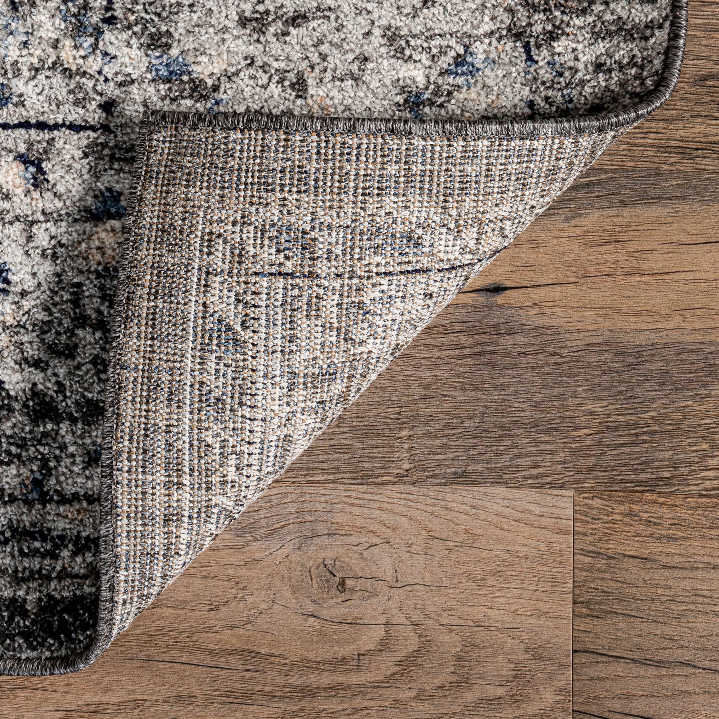 Nuloom Doris Geometric 9x12 Indoor Area Rug for Living Room Bedroom Dining Room Kitchen, Grey/Ivory
