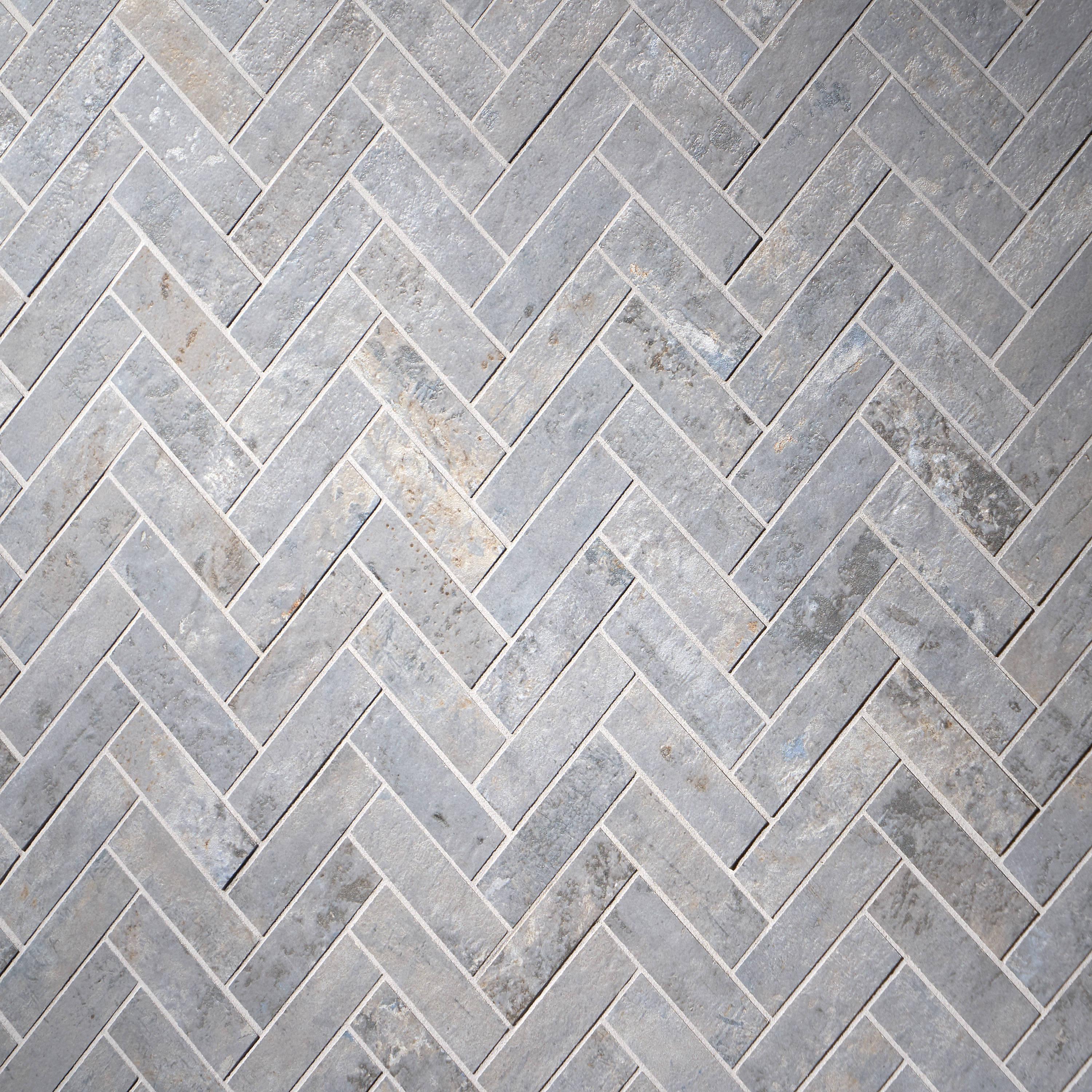 Mantis 10.03 in. x 10.62 in. Herringbone Matte Porcelain Floor & Wall Mosaic Tile (0.75 Sq.Ft./Each)