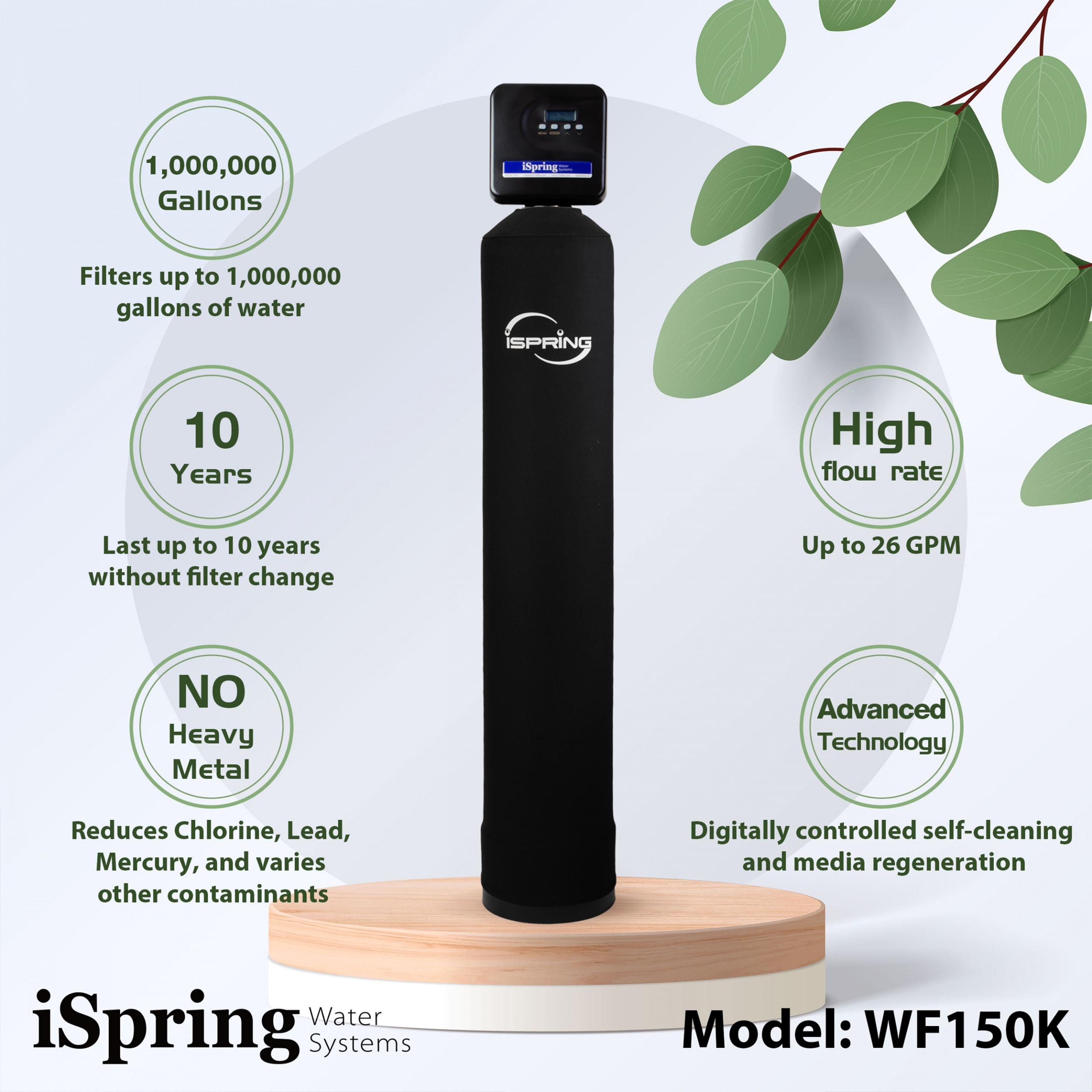 Chloramine, PFAS, Chlorine, Lead Whole House Water Filter System w/ Set-and-Forget Smart Valve, Lasts up to 10 Years