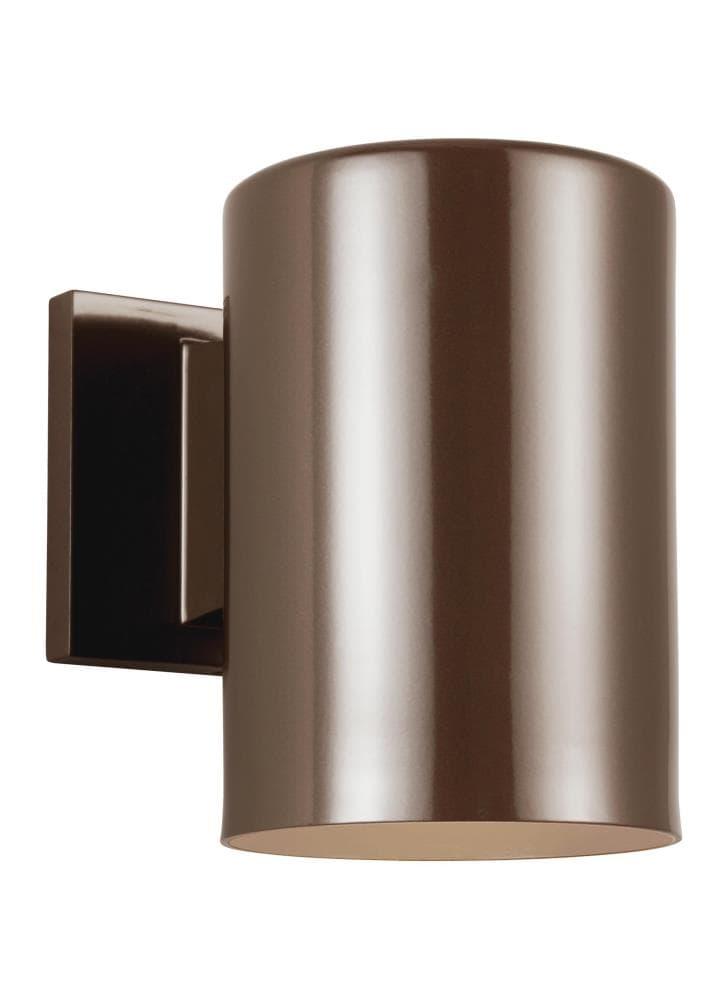 Bronze Cylinder Direct Wired Outdoor Wall Lantern