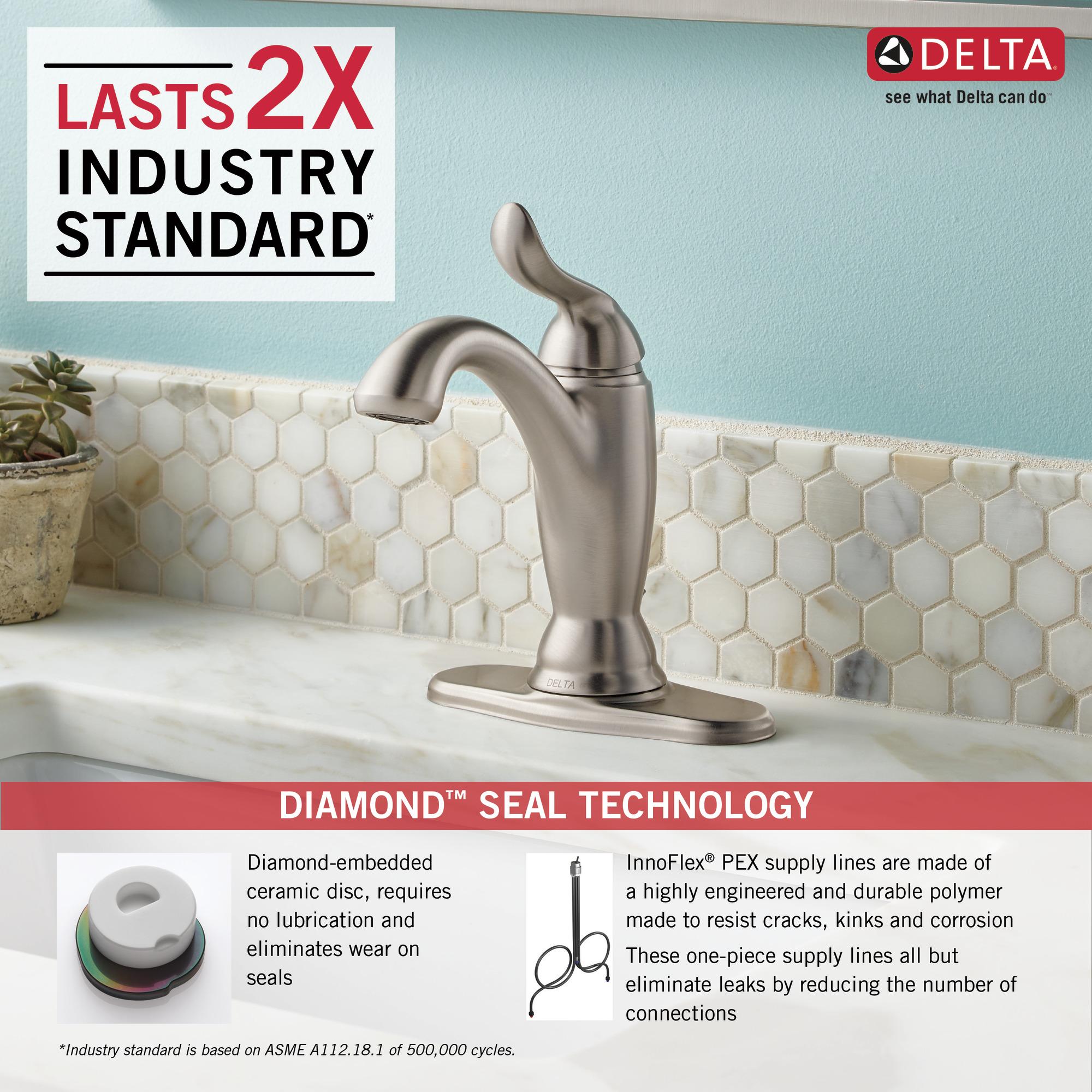 Linden™ Single Hole Bathroom Faucet with Drain Assembly and DIAMOND™ Seal Technology