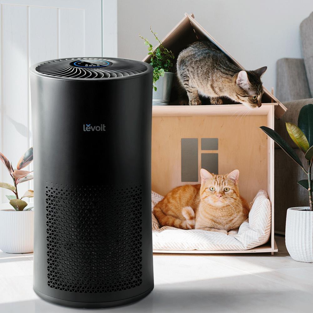 Levoit MetaAir Air Purifier Black: Energy Star, 4 Settings, 500-800 sq. ft., Captures Smoke & Allergens, Carbon Filter