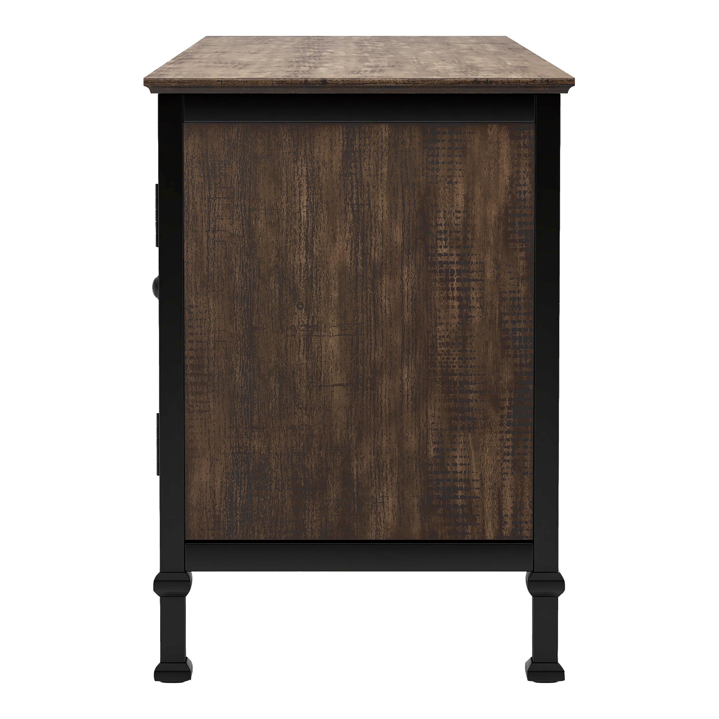 Furniture of America Dele Rustic Oak 60-inch Wood Multi-functional Storage TV Console by