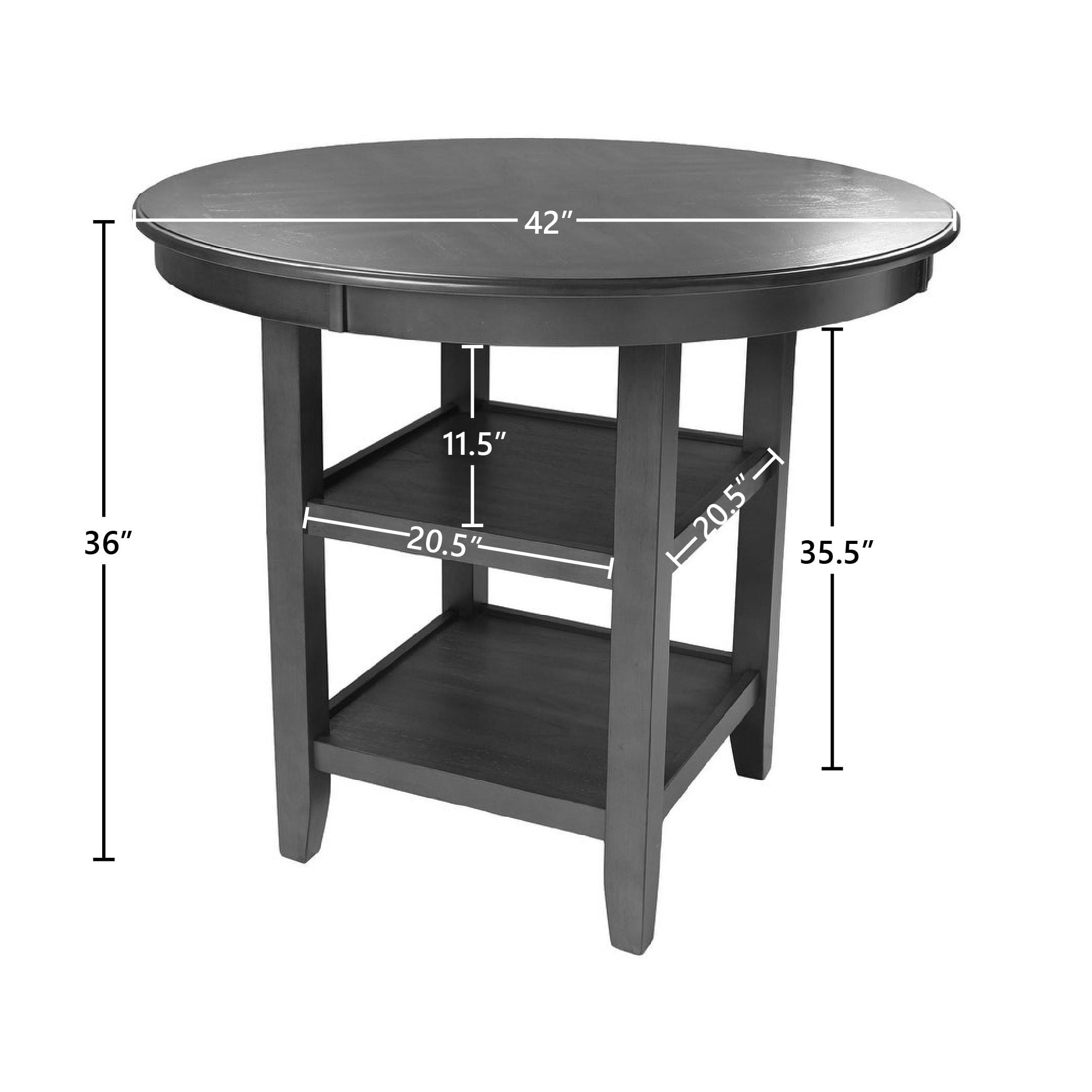 New Classic Furniture Mitchell 5-Piece Transitional Wood Counter Set in Gray