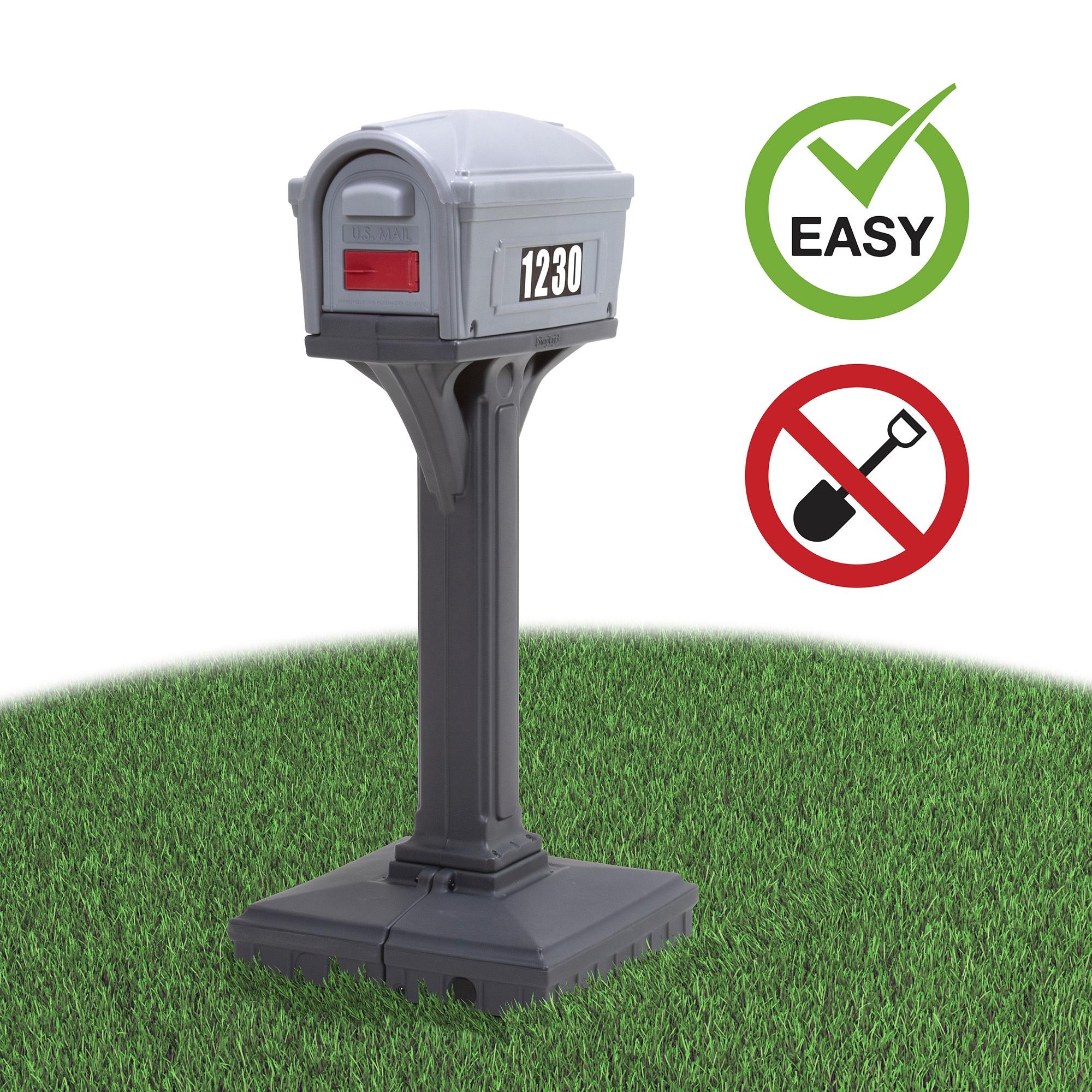 Dig Free Easy Up Classic Post Mounted Mailbox