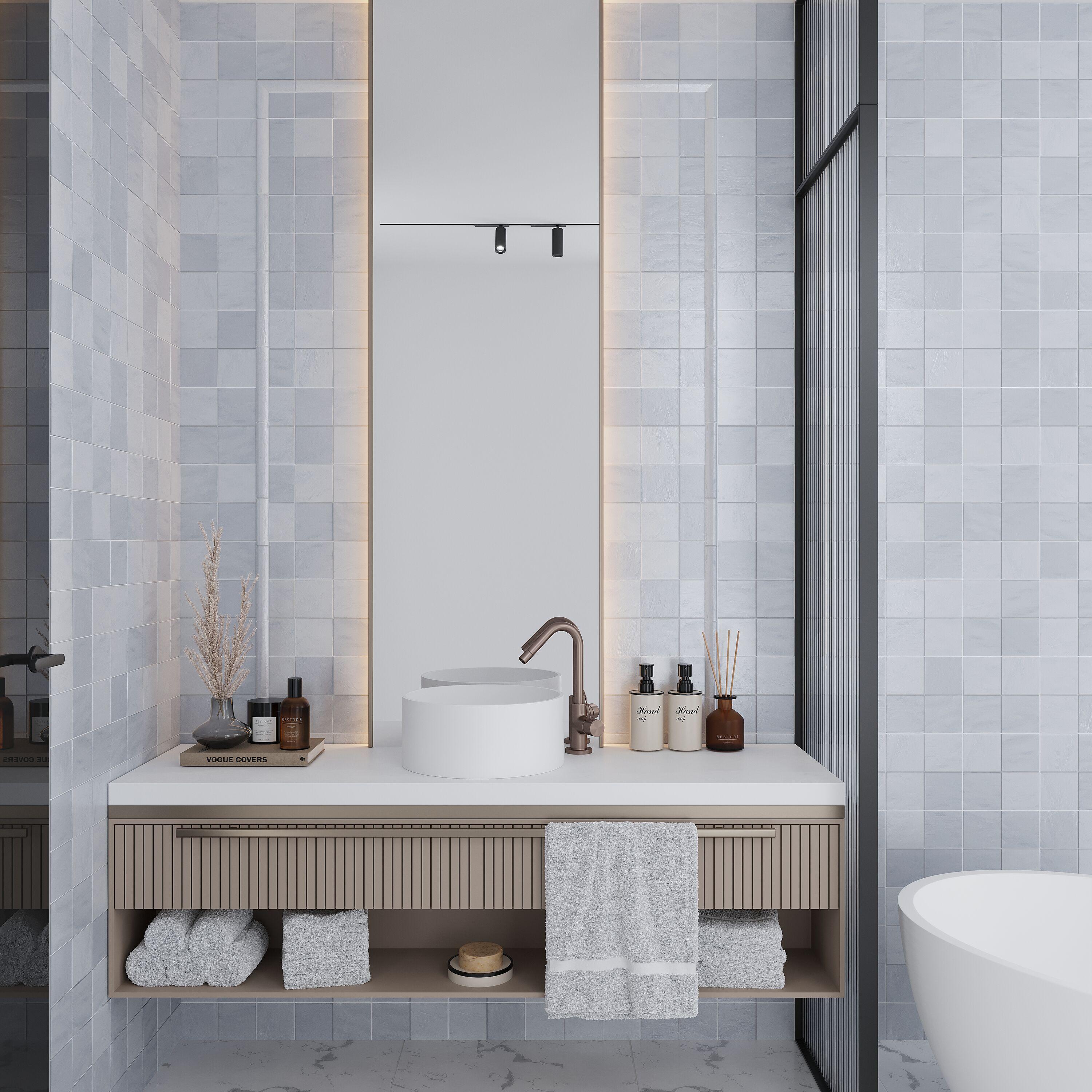 Apollo Tile 60 pack 4 in. x 4 in. Polished and Honed Ceramic Subway Wall Tile (6.48 sq. ft./Case)