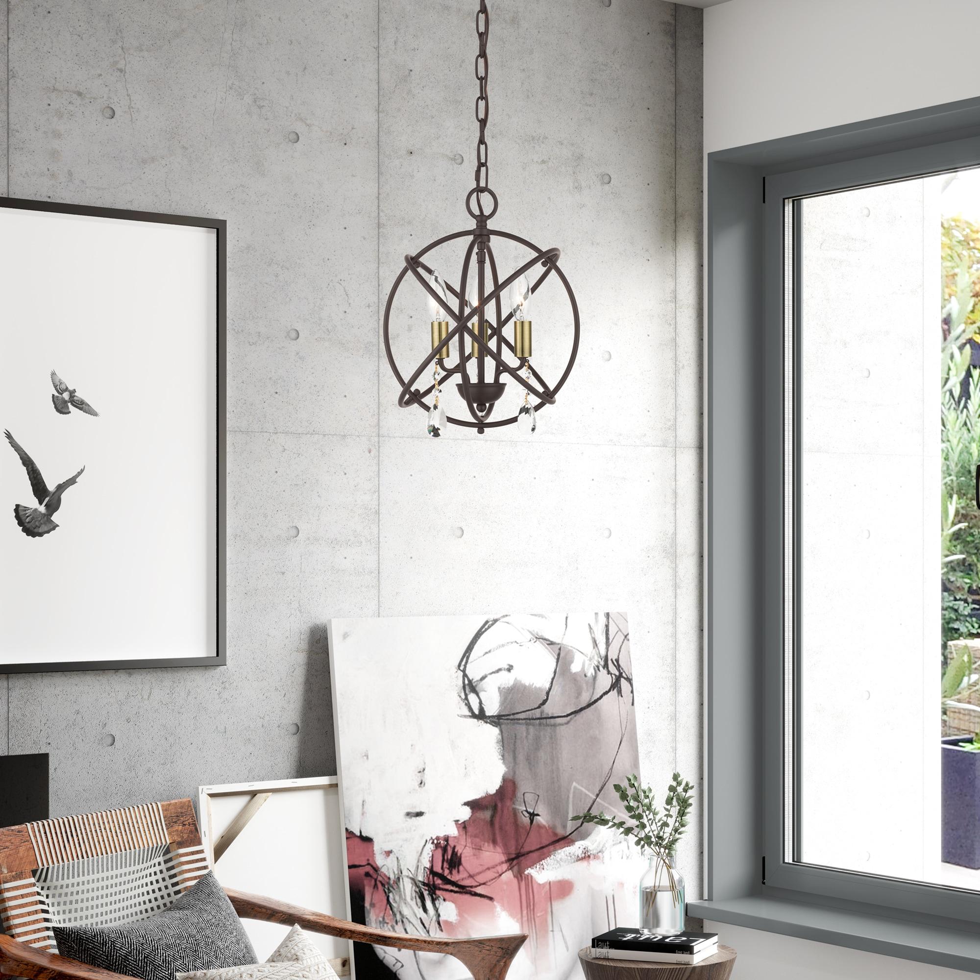 Livex Lighting Aria 3 - Light Chandelier in  Bronze