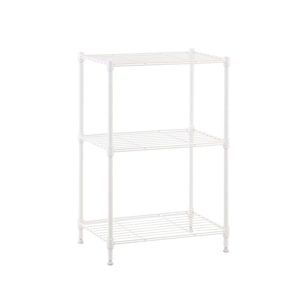 3 tier white powder shelving unit 12x18x26in