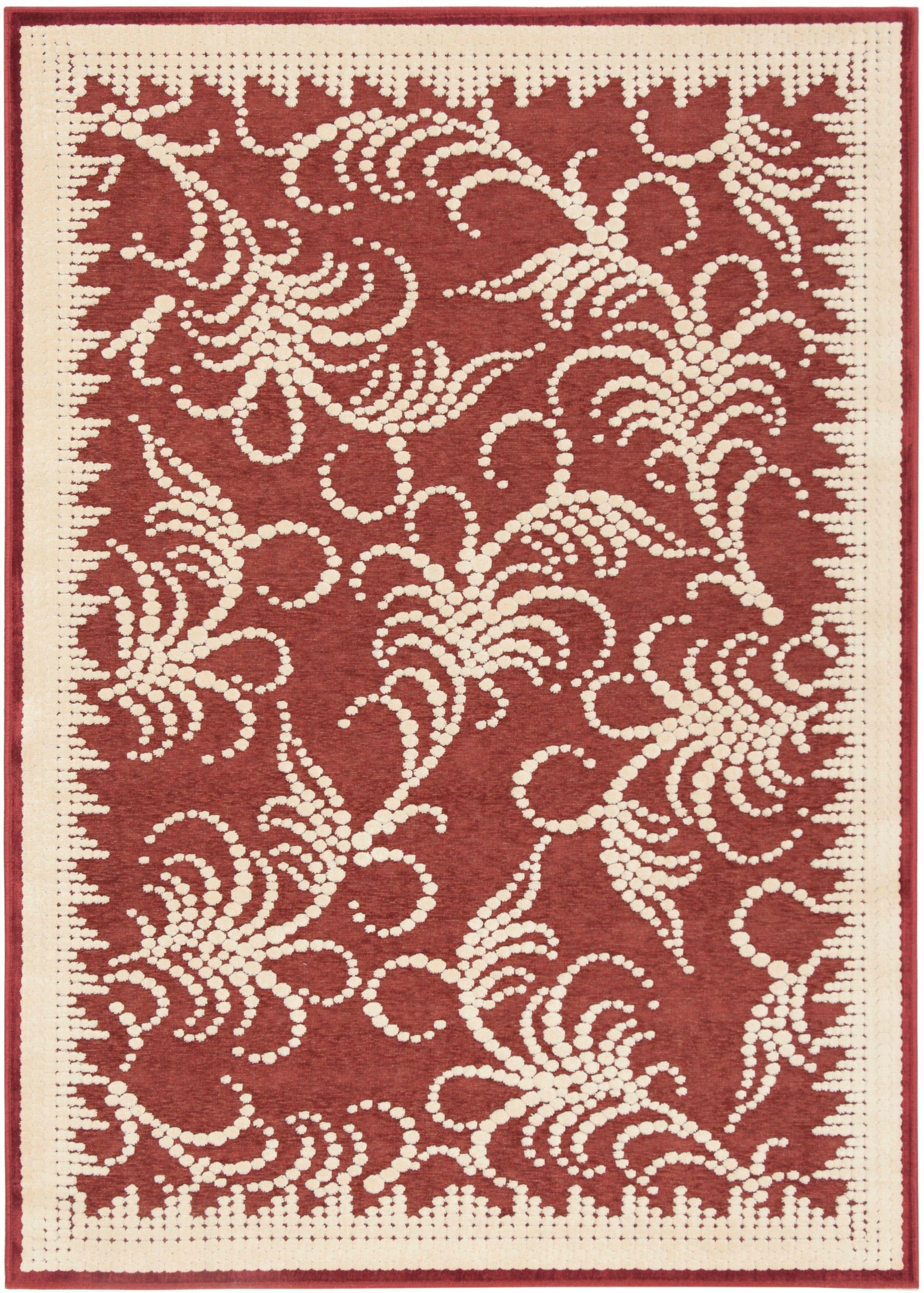 Fountain Swirl Martha Stewart Performance Floral Rug