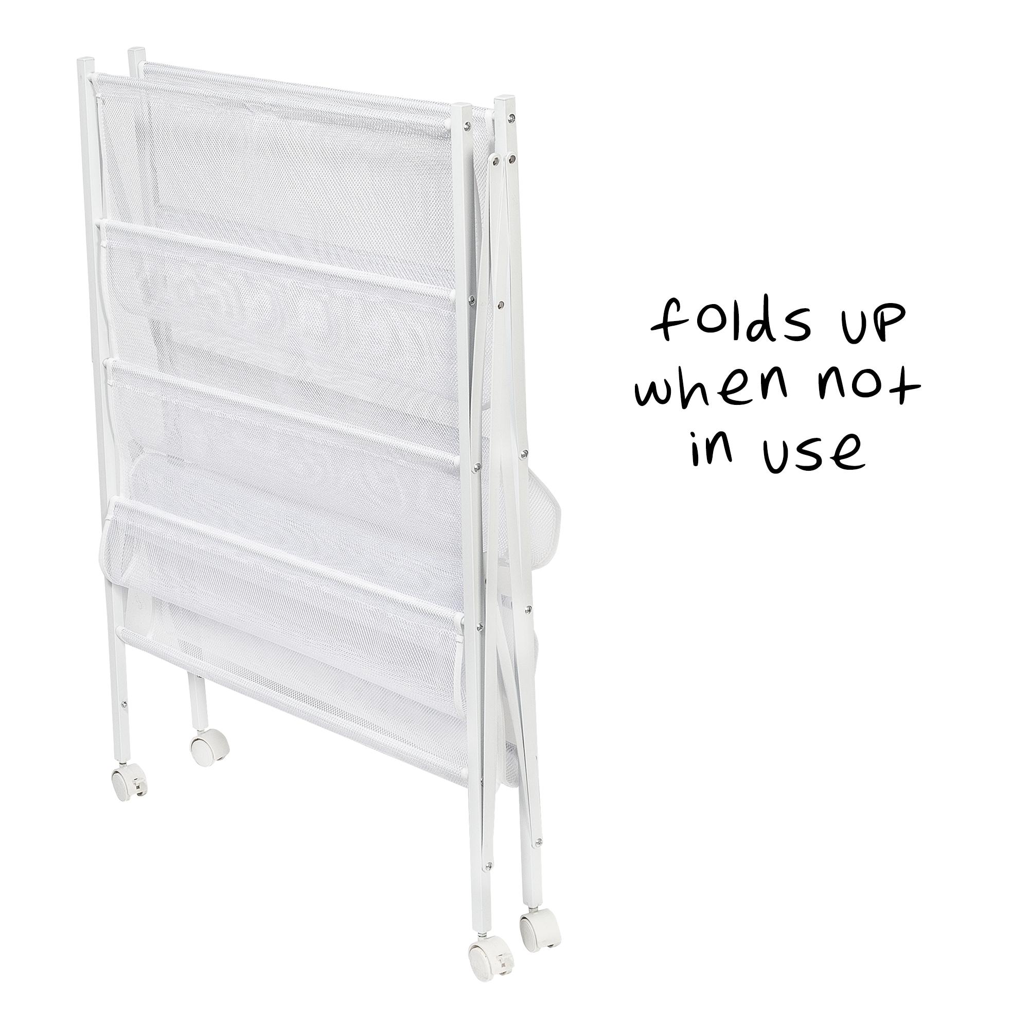 Honey-Can-Do Flat Drying Rack: Steel, Collapsible, Lay Flat to Dry, Sweater Dryer, White, 40 lb Capacity, Wheels, 23.4 Surface Area