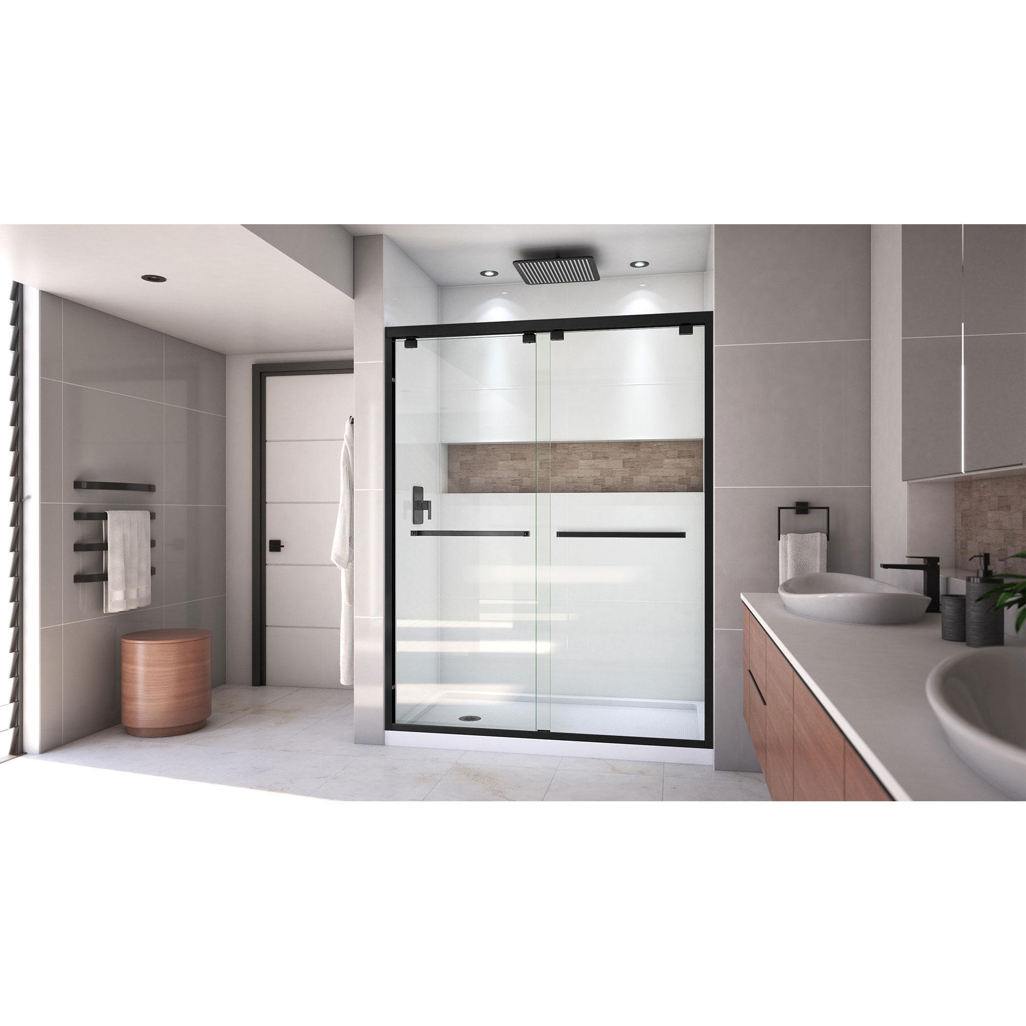 Encore 78.75" H Semi-frameless Sliding Shower Enclosure