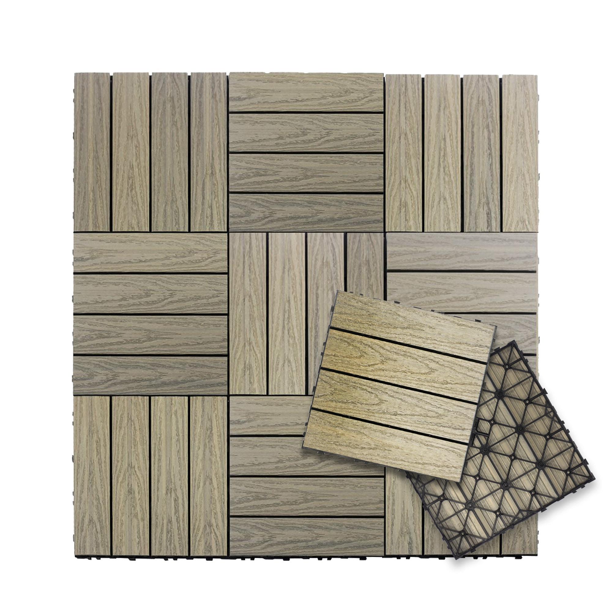 UltraShield Naturale Composite 12" x 12" Interlocking Deck Tile