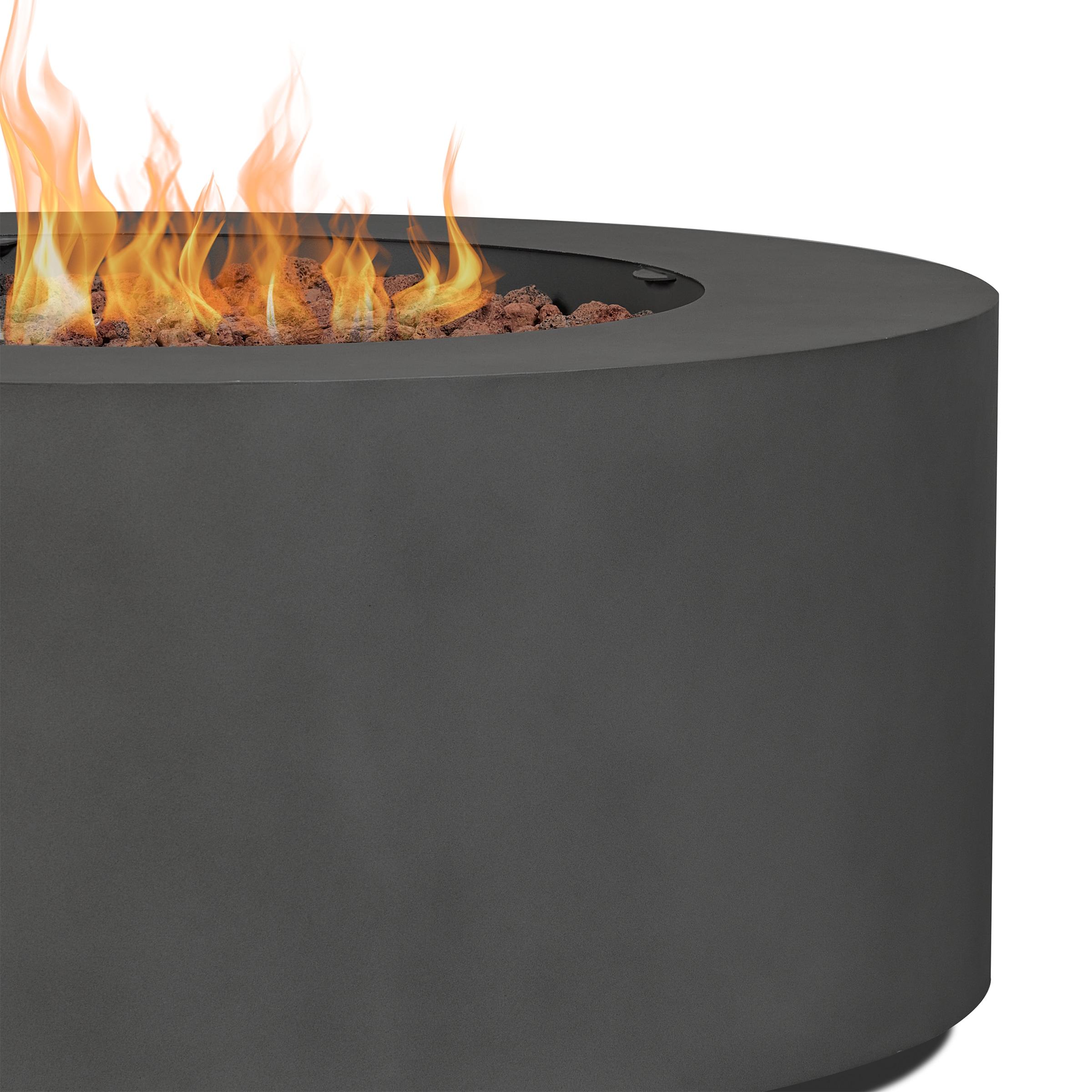 Aegean 36" Round Steel Propane or Natural Gas Fire Pit Table by Real Flame