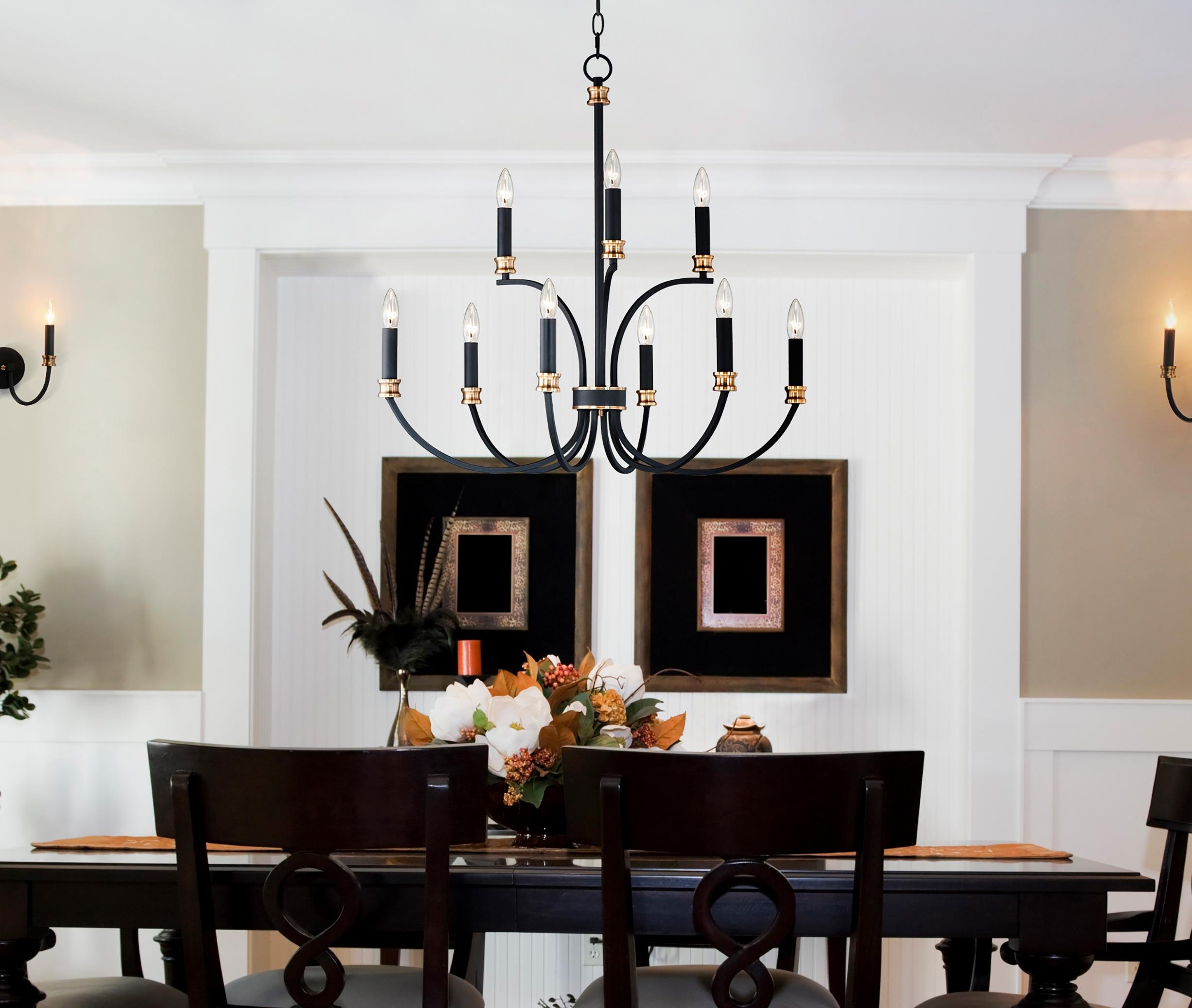 11377BKAB-Maxim Lighting-Charlton - 9 Light Chandelier     -Traditional Installation