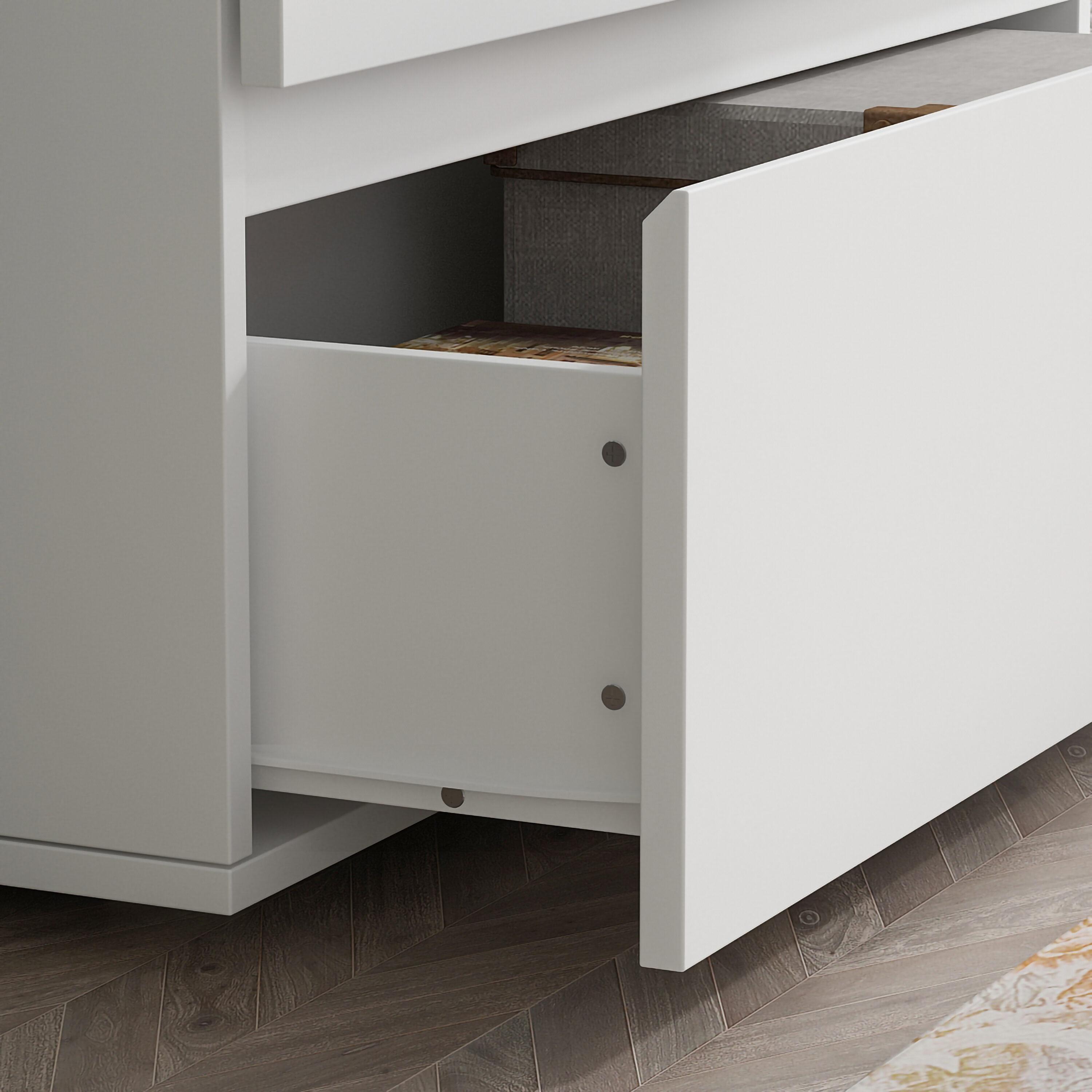 WIAWG 3 Drawers Dresser Chest for Bedroom,White