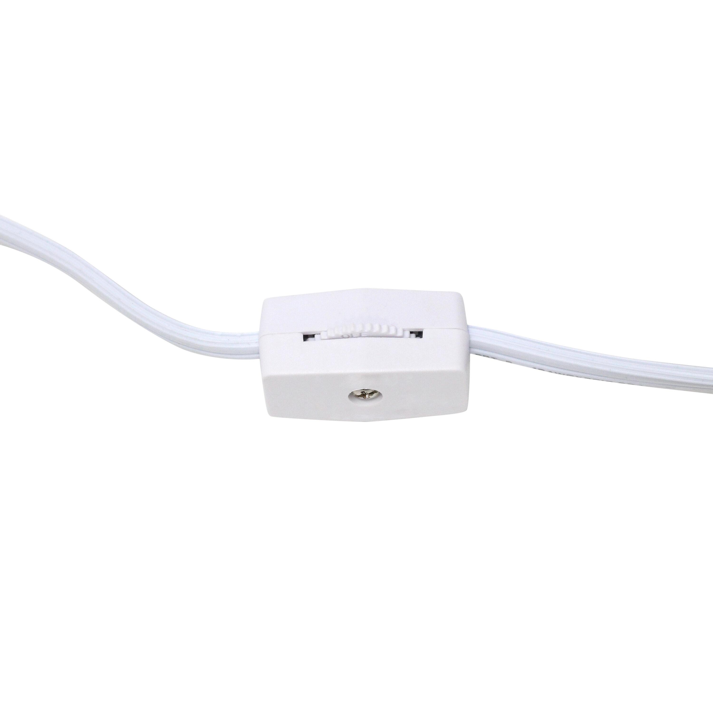 10.43" Petite Contemporary Webbed Waves Base Bedside Lamp with White Drum Shade - Simple Designs: ETL Listed, No Assembly Required