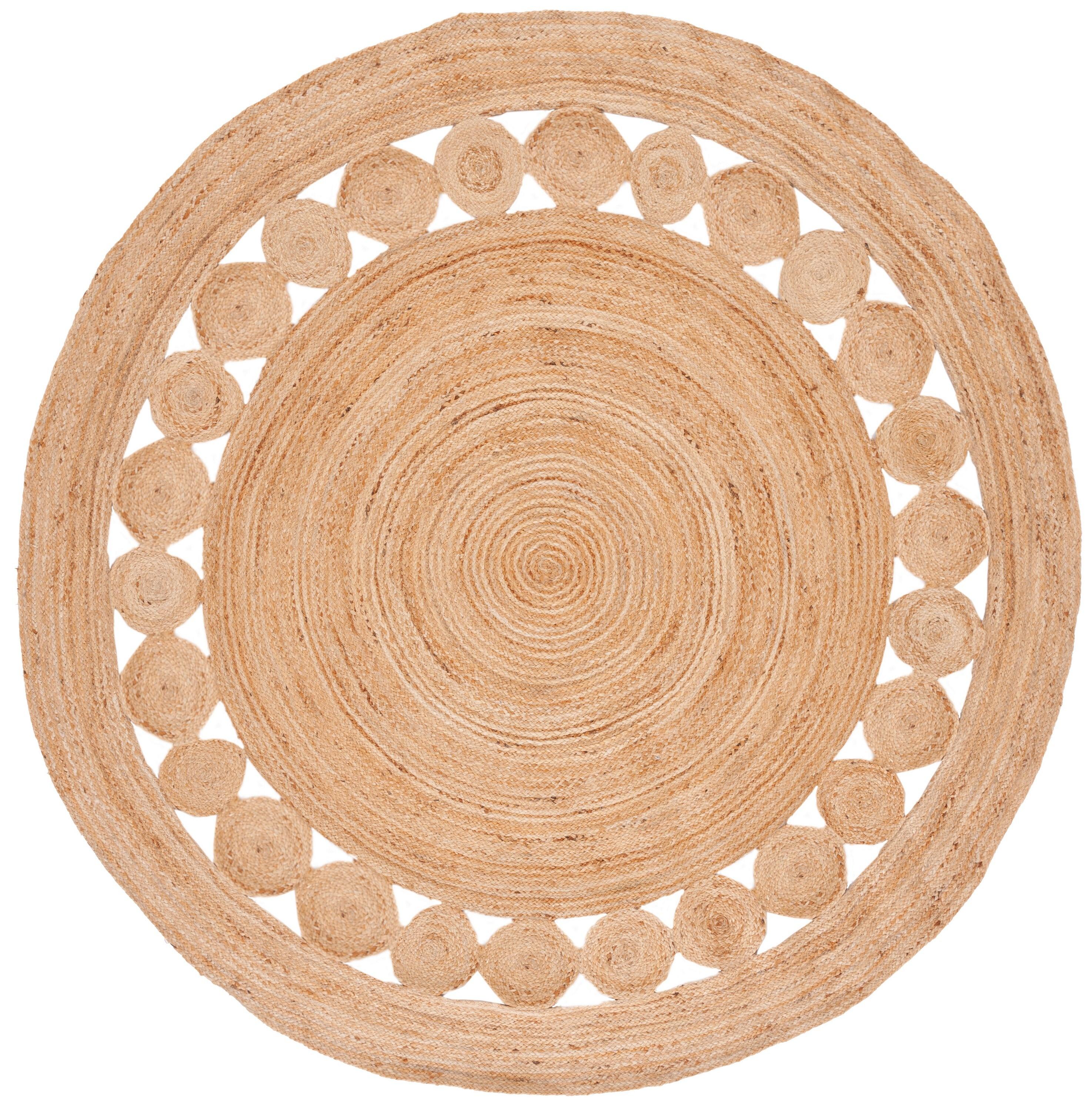 Natural Fiber NF364 Hand Woven Area Rug - Natural - 8' round - Safavieh.