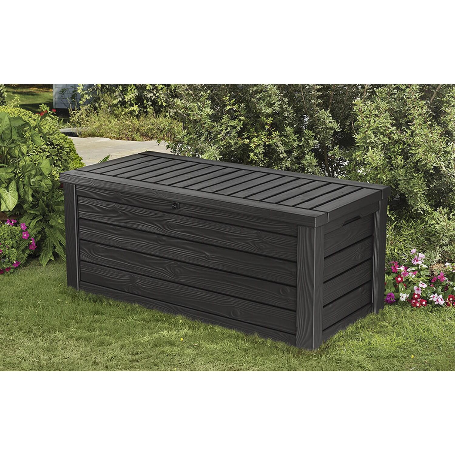 Keter Westwood 150 Gallon Large Durable Resin Outdoor Storage and Organization Deck Box For Patio Furniture and Supplies