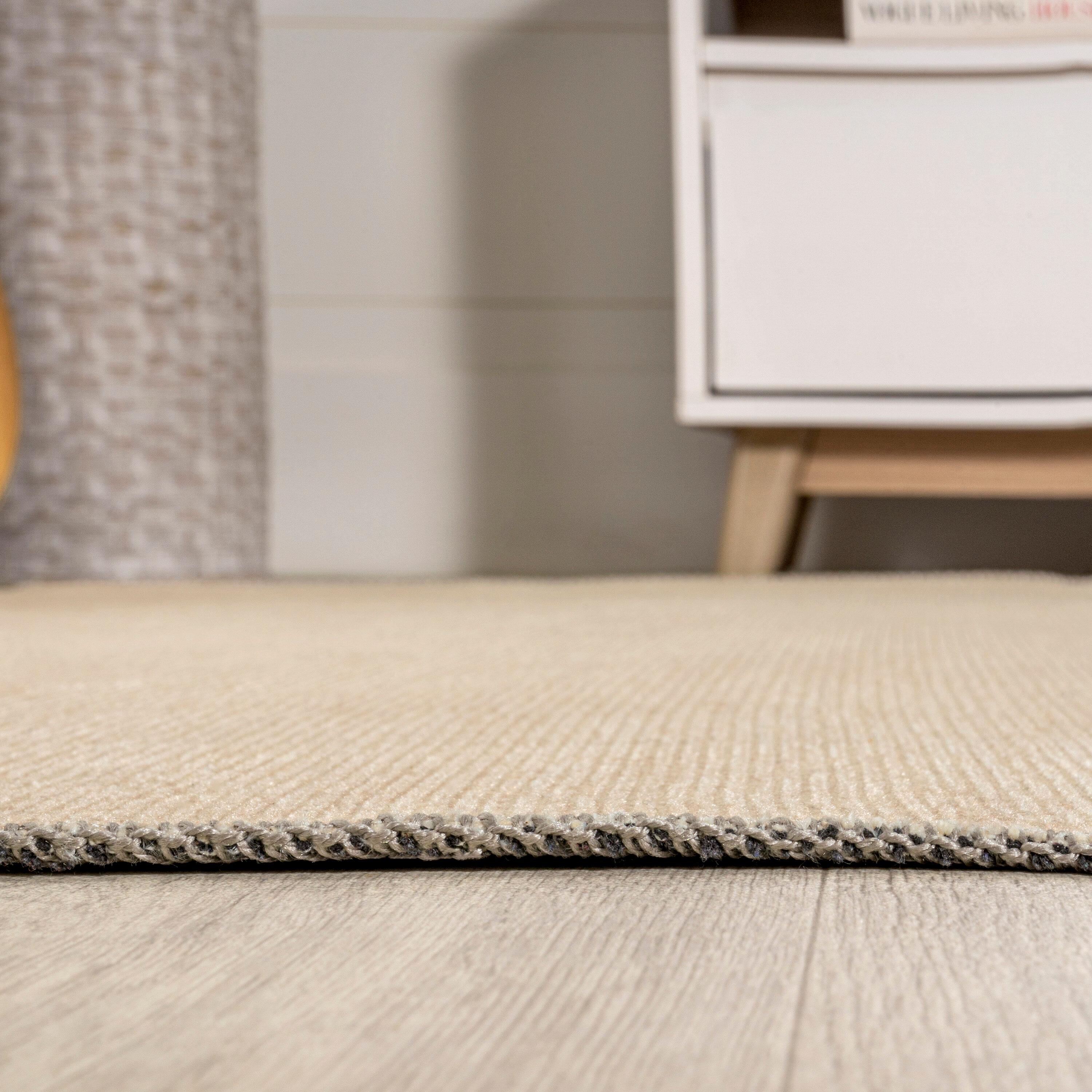 9' x 12' Cirkel Minimalist Geometric Dot Machine-Washable Area Rug, Cream/Olive - JONATHAN Y