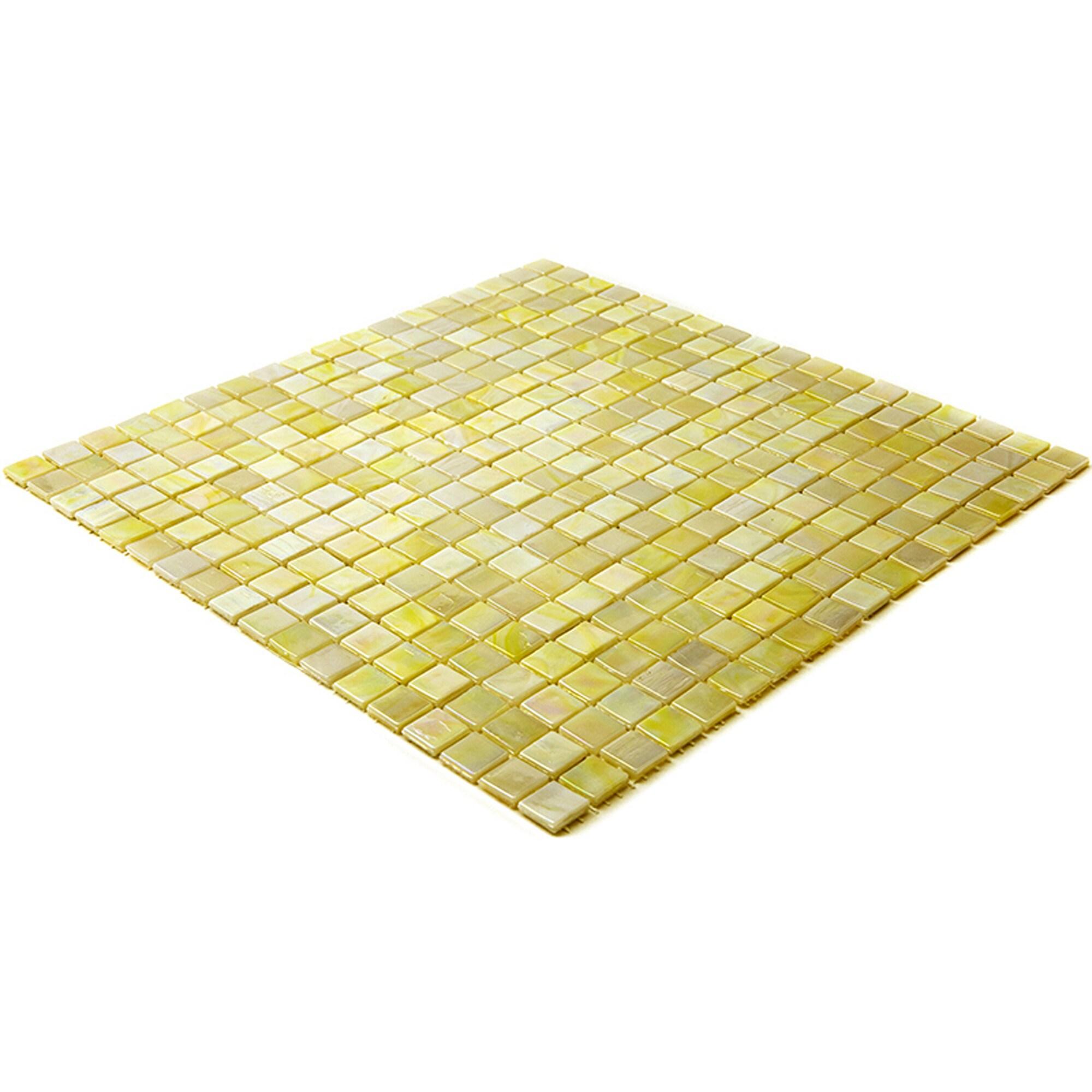 Skosh 0.6" x 0.6" Glass Grid Mosaic Wall & Floor Tile