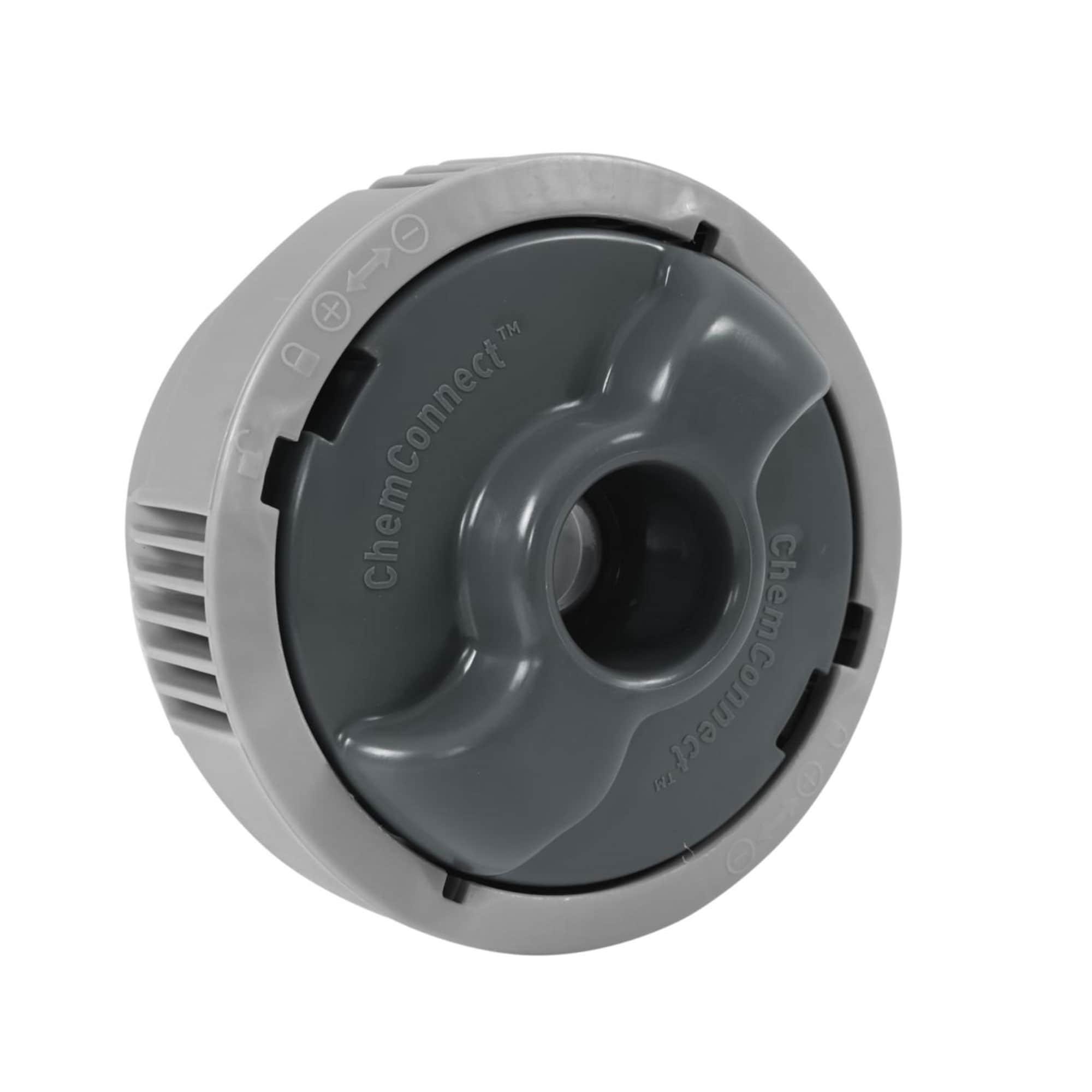 Coleman Gray and White Inflatable Square Hot Tub with Cover