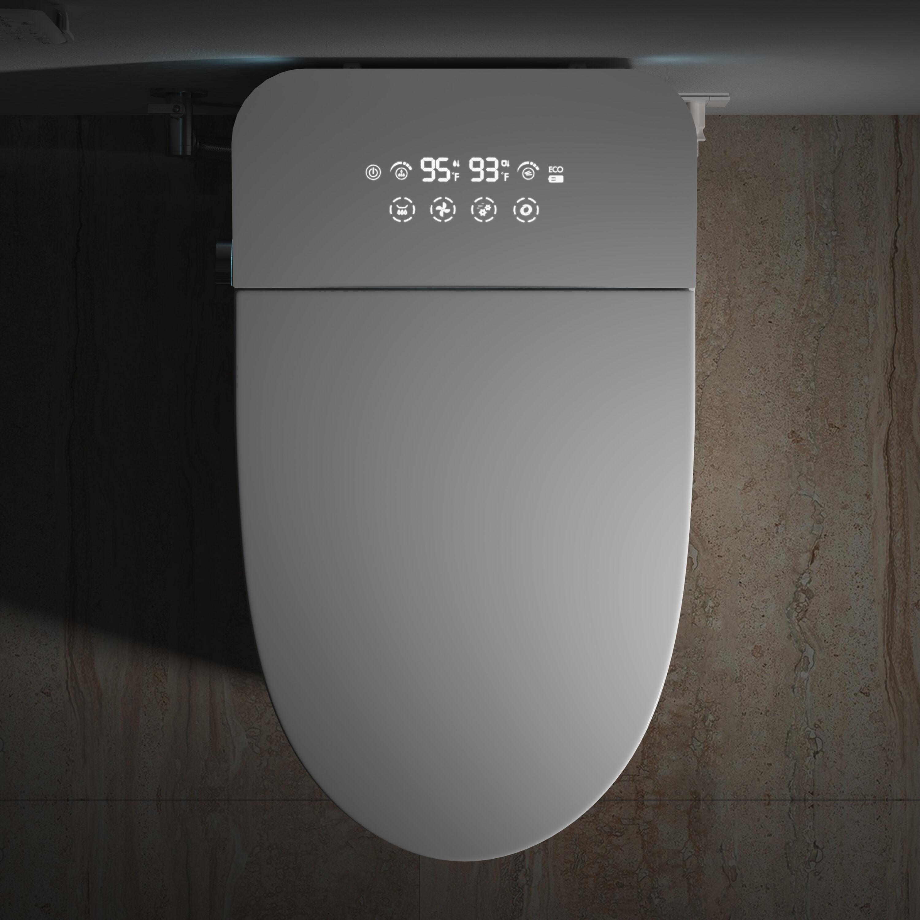 Eridanus White Vitreous China Smart Bidet Toilet with Heated Seat and Remote Control