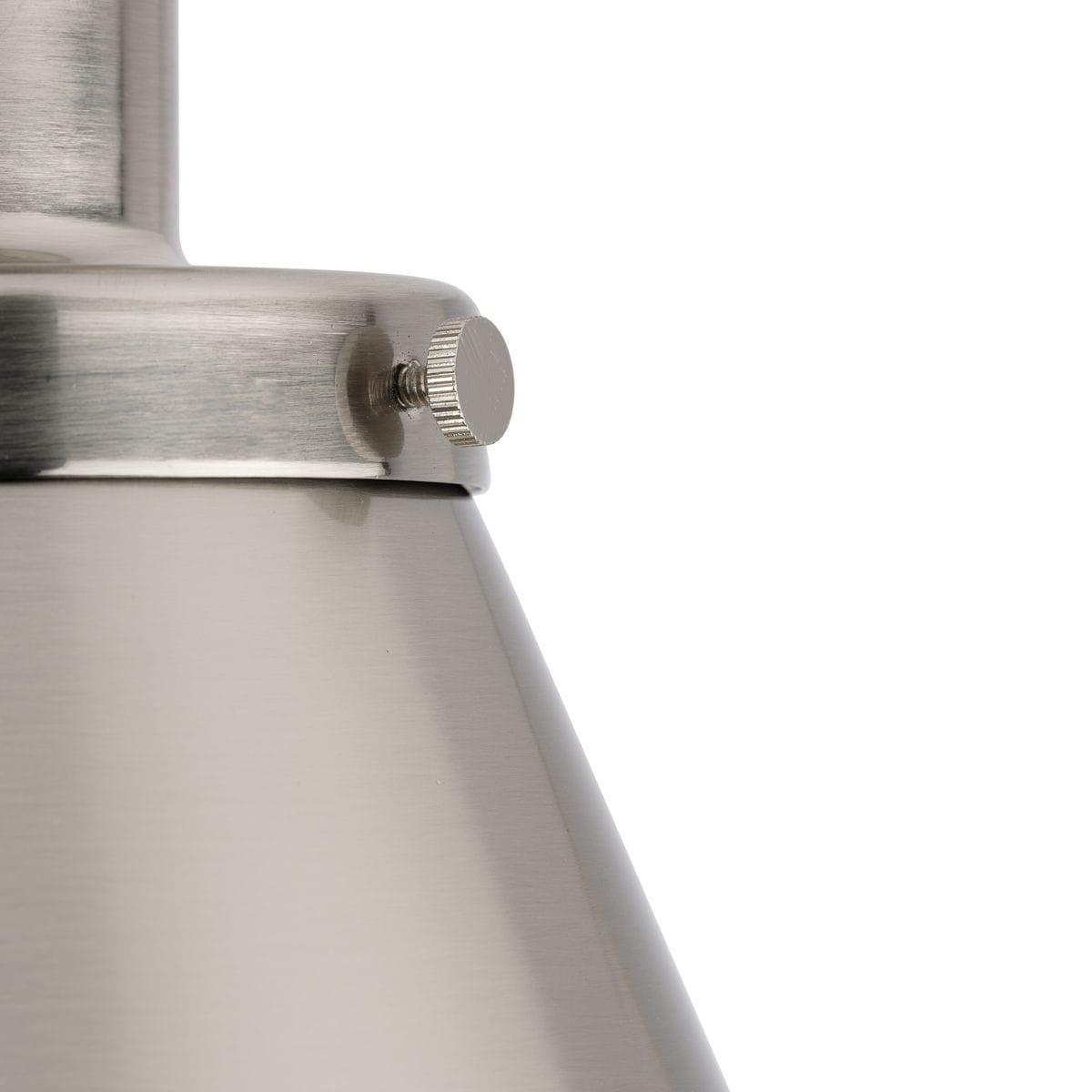Progress Lighting, Hinton Collection, 1-Light, Semi-Flush Mount Ceiling Light, Brushed Nickel, Metal Shade