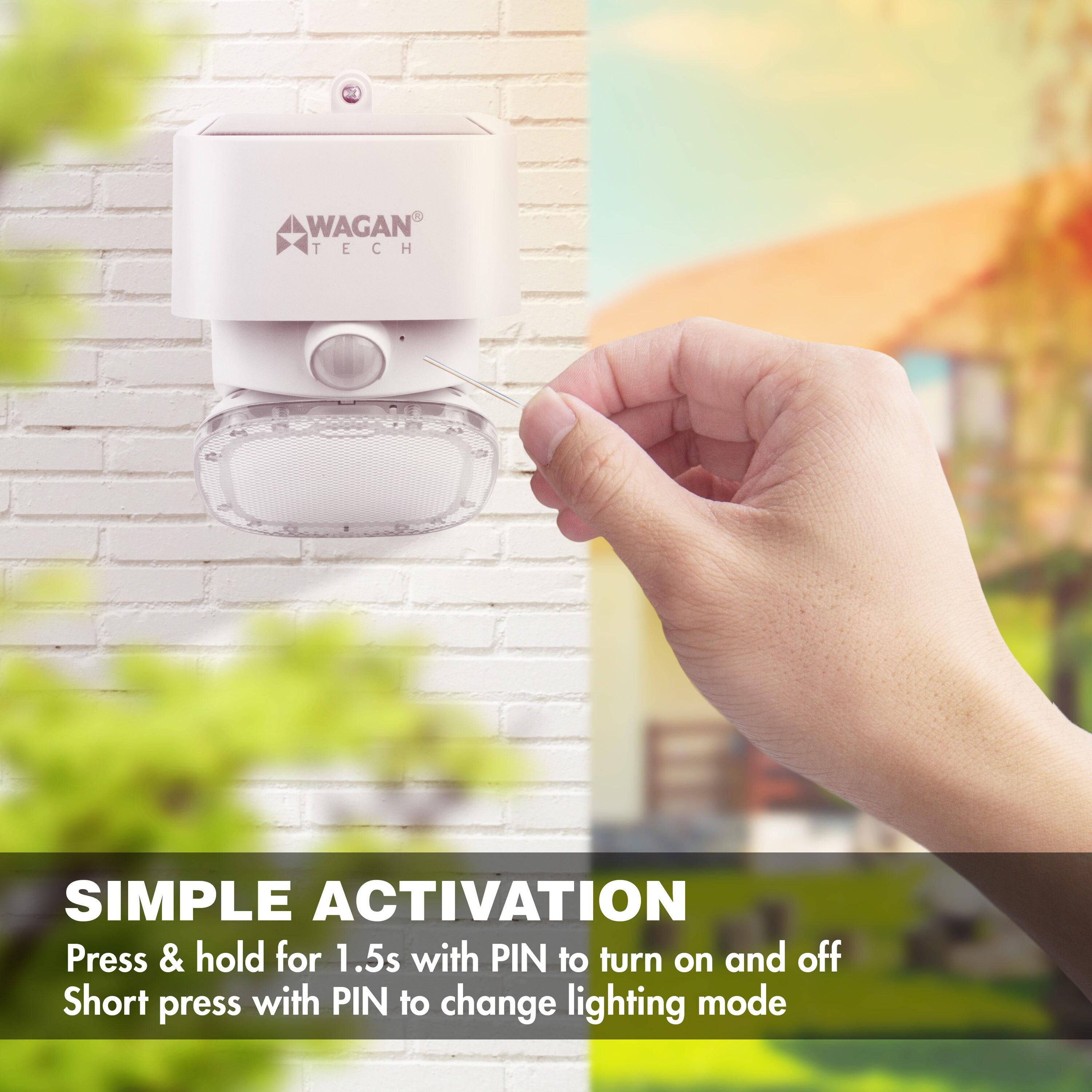 Wagan 1 - Head LED Solar Powered Dusk to Dawn Outdoor Security Wall Pack with Motion Sensor