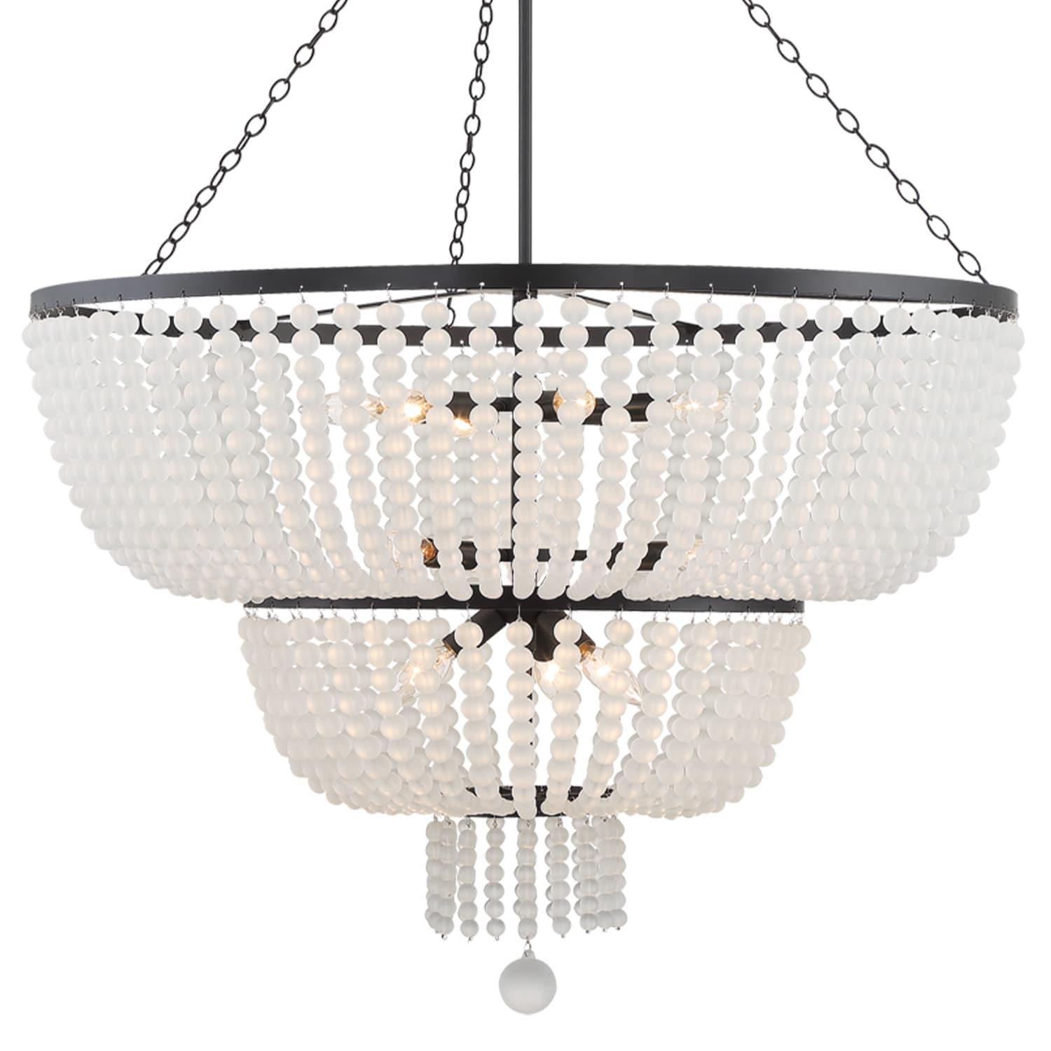 Crystorama Lighting Rylee 12 - Light Chandelier in  Matte Black