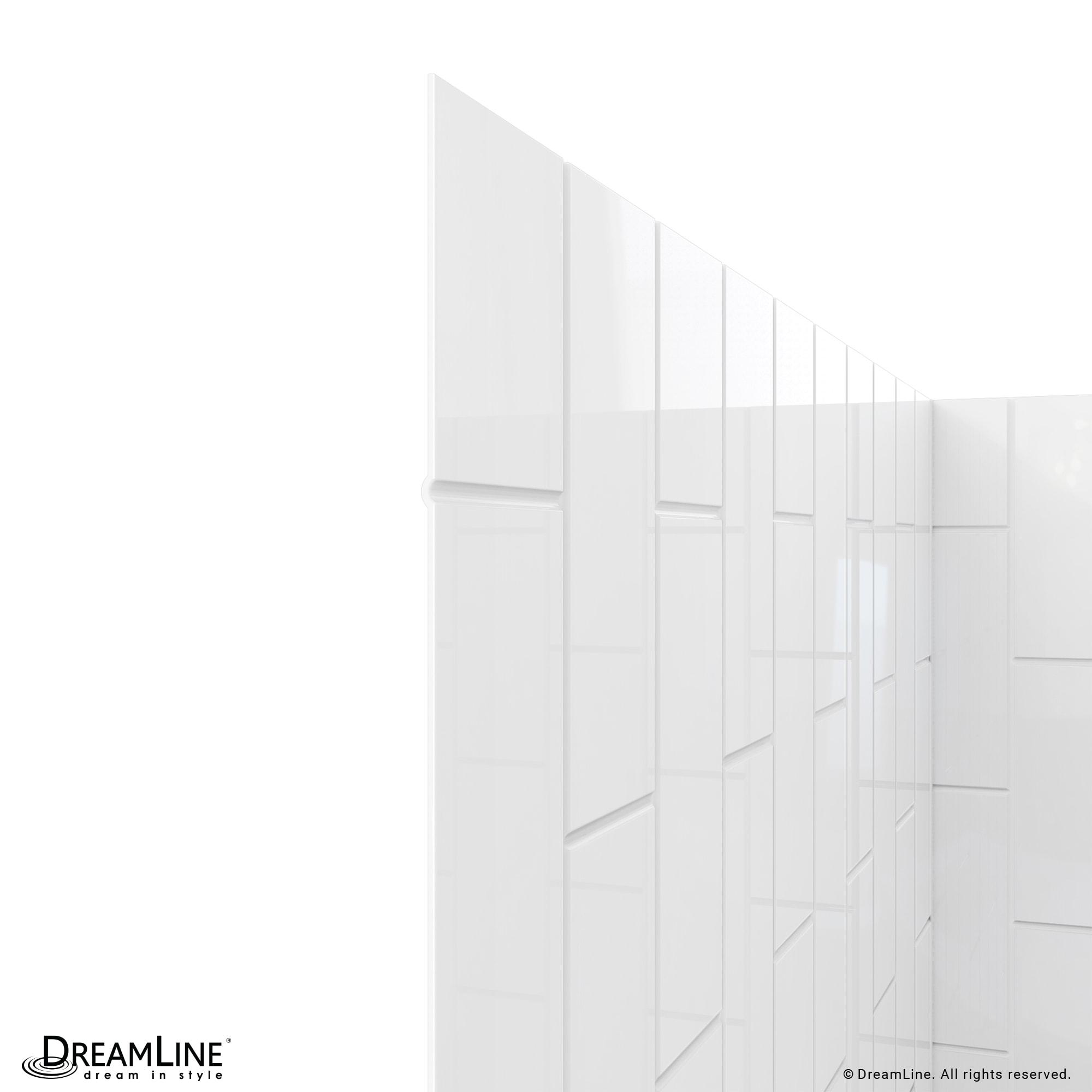60" W x 34" D x 78" H Semi-Frameless Rectangle Shower Kit