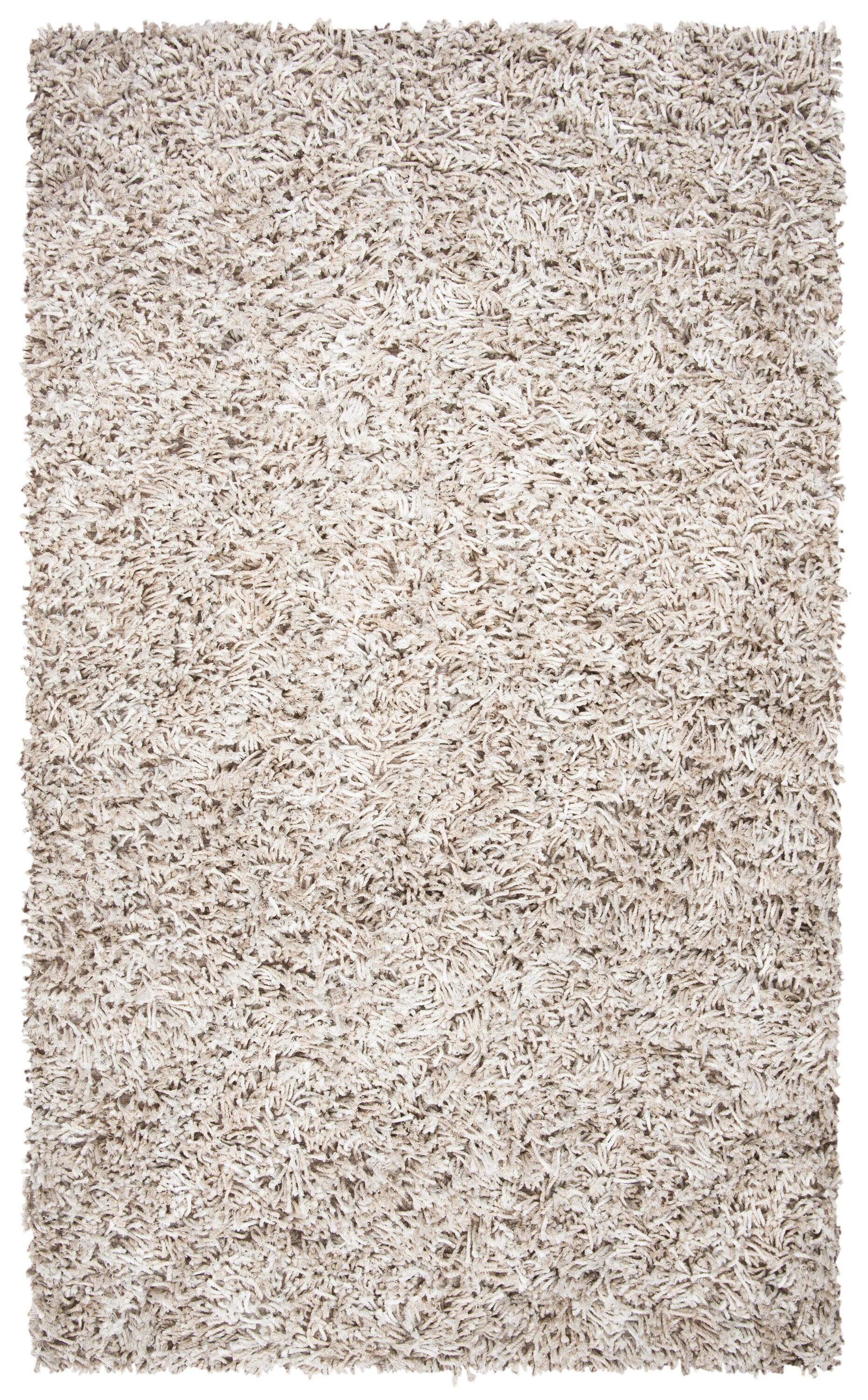 SAFAVIEH Rio Kynaston Solid Polyester Shag Area Rug, Beige/Ivory, 4' x 6'