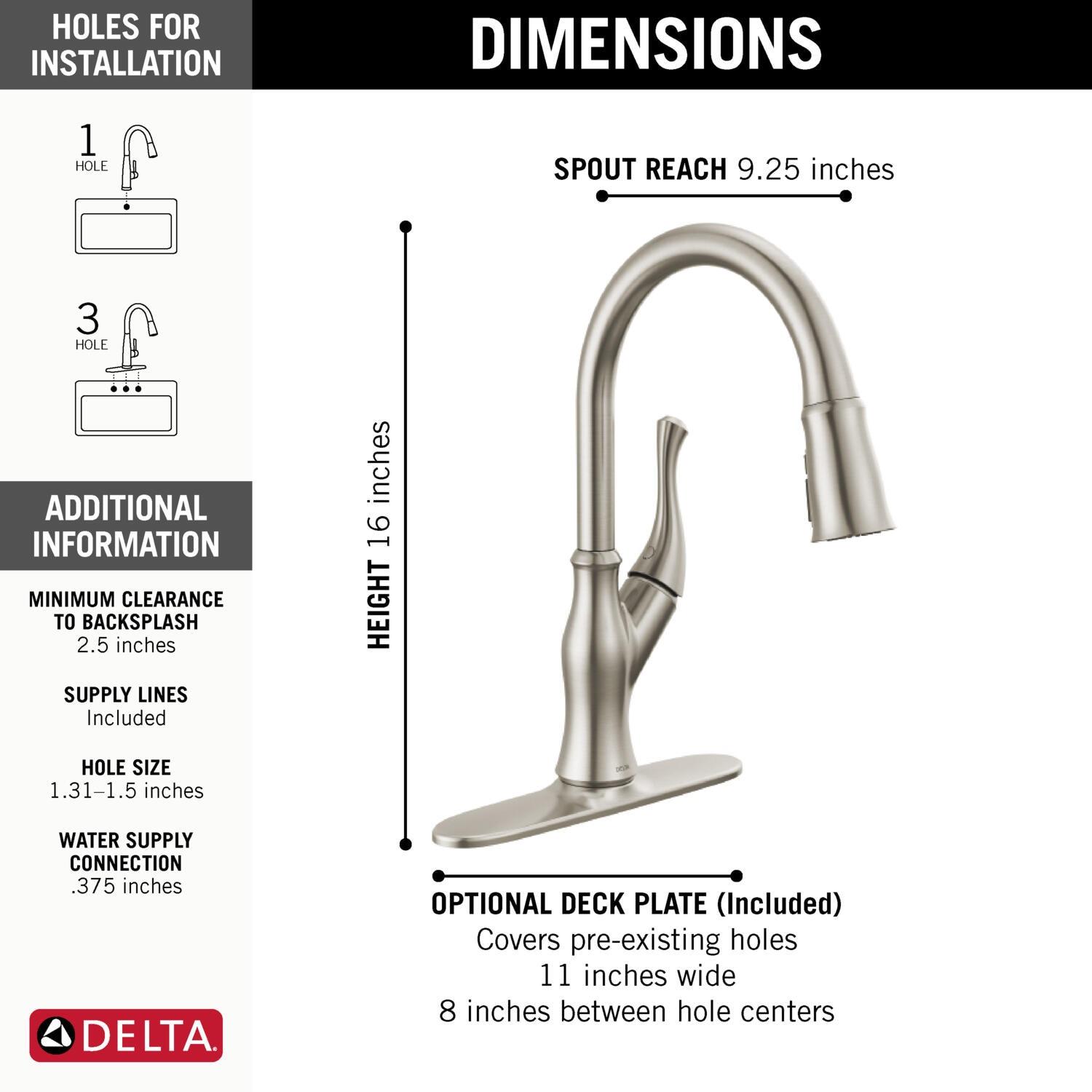 Ophelia Pull Down Single Handle Kitchen Faucet , add ShieldSpray to spray options